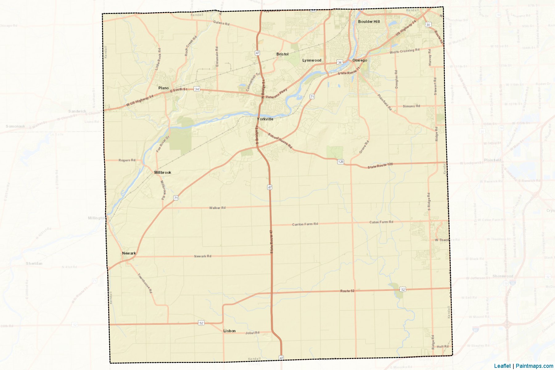 Kendall (Illinois) Map Cropping Samples-2