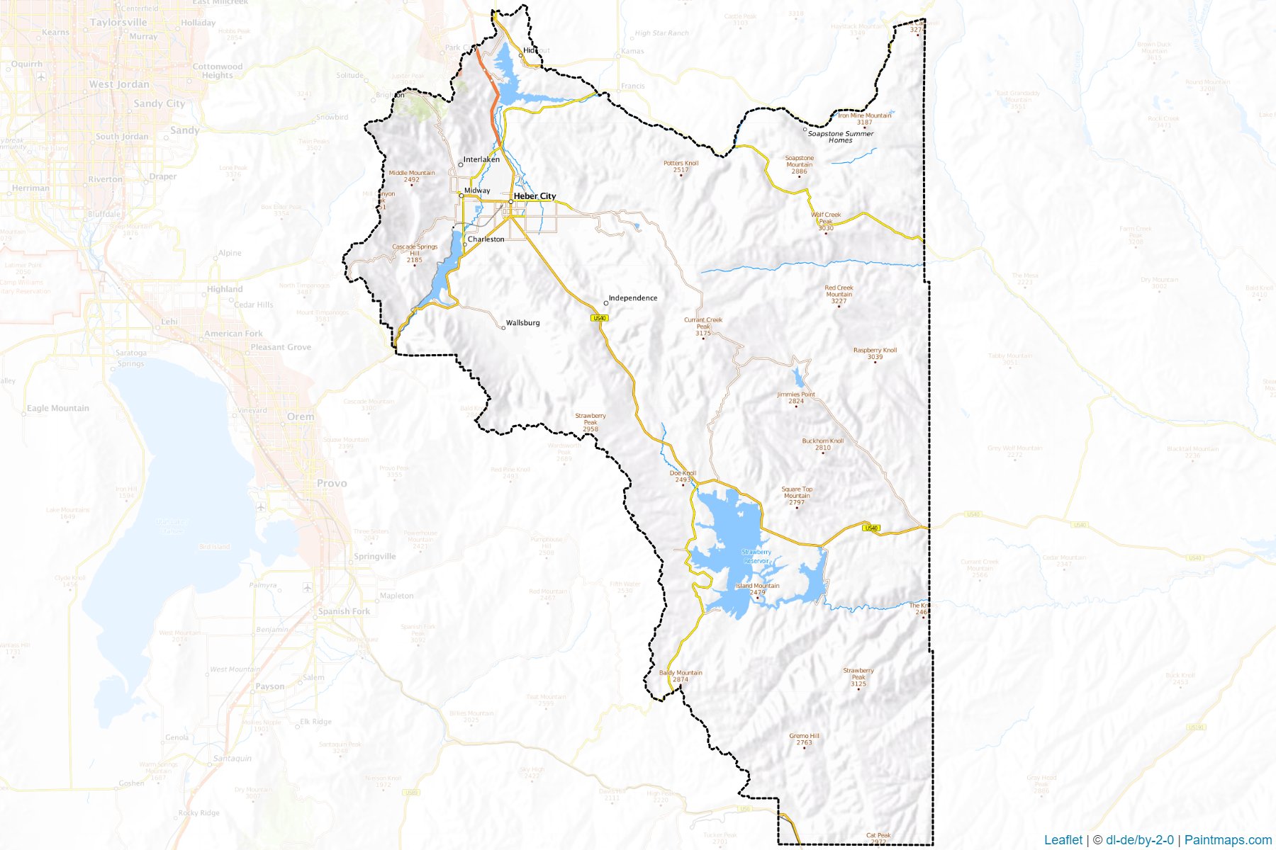 Wasatch (Utah) Haritası Örnekleri-1