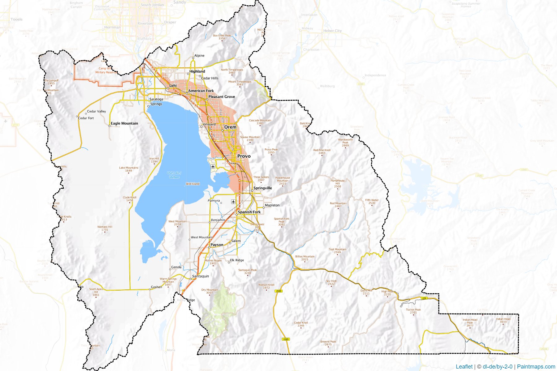 Utah (Utah) Map Cropping Samples-1