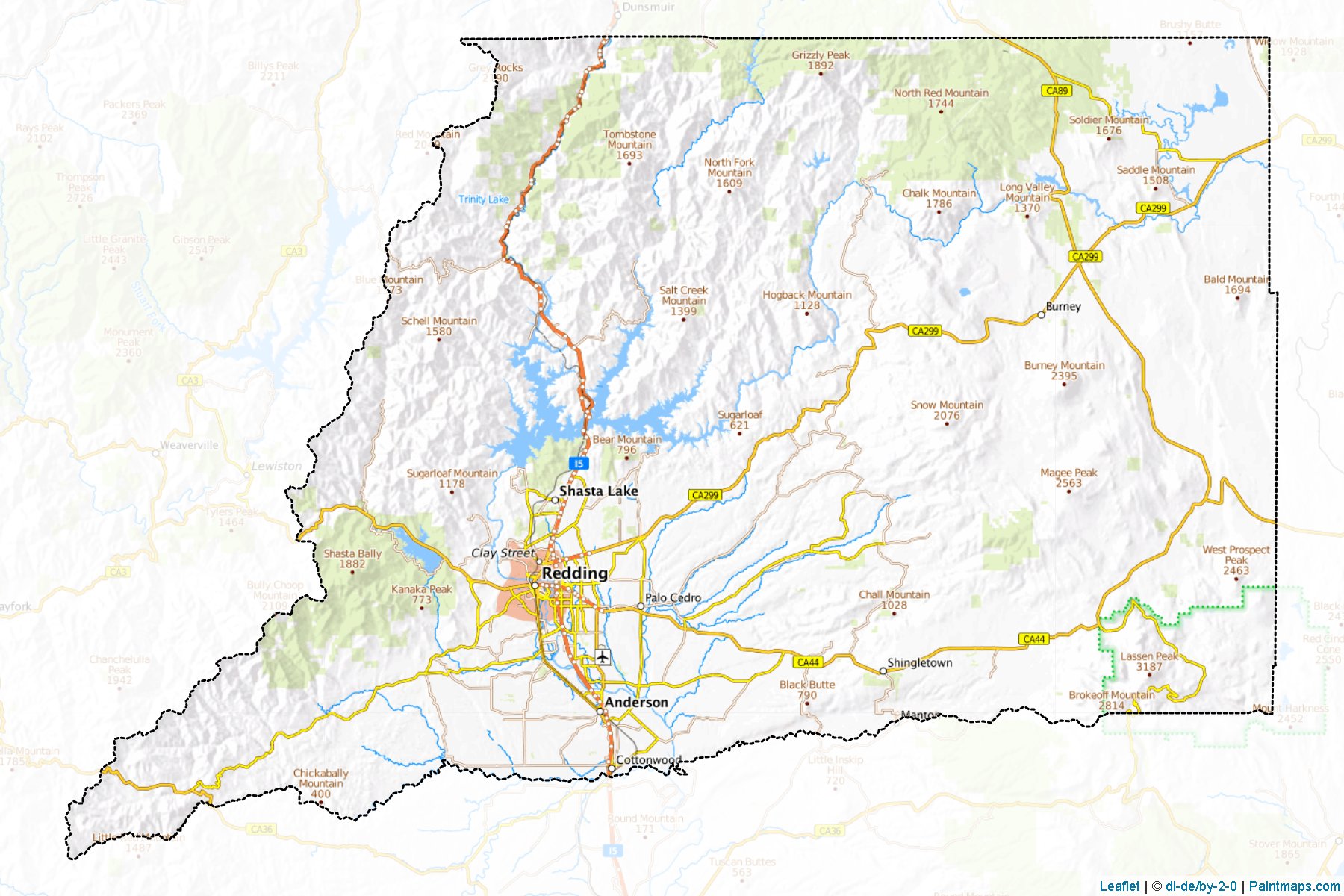 Shasta (California) Map Cropping Samples-1