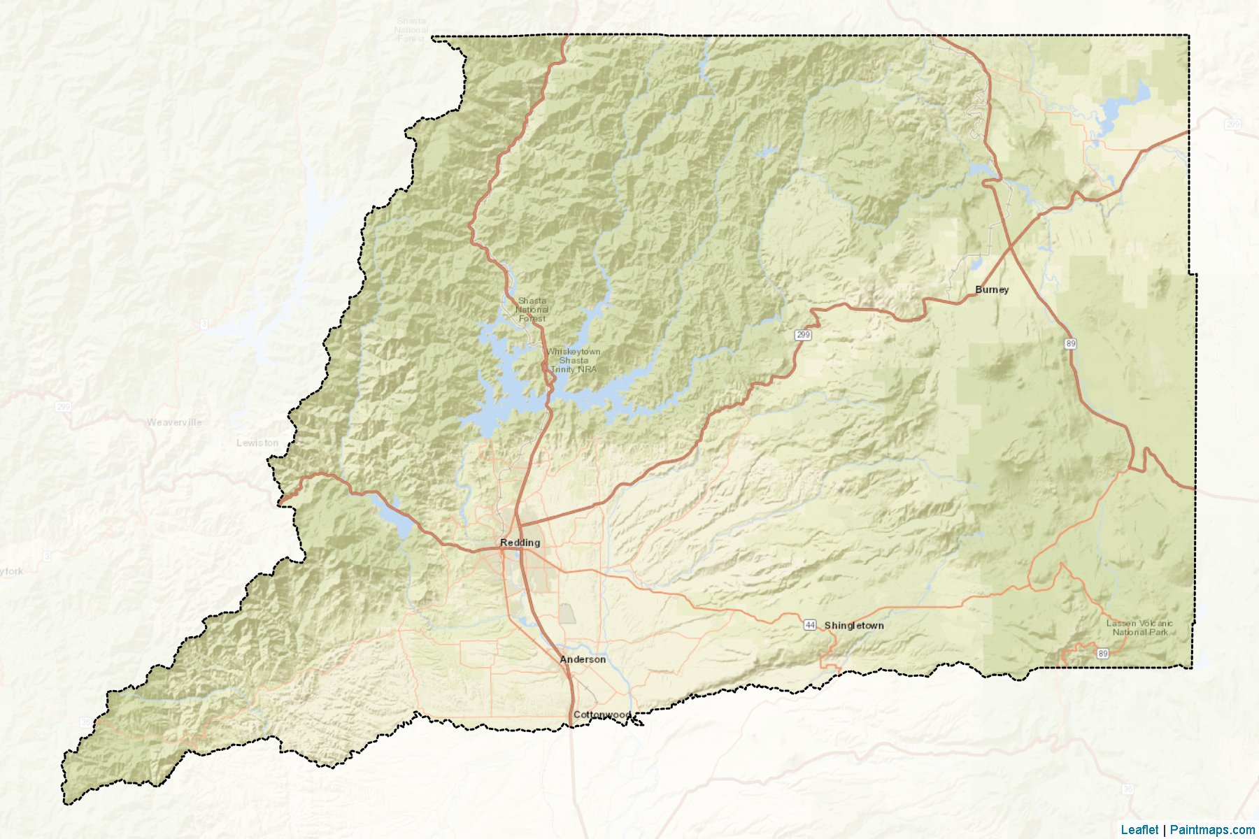 Shasta (California) Map Cropping Samples-2