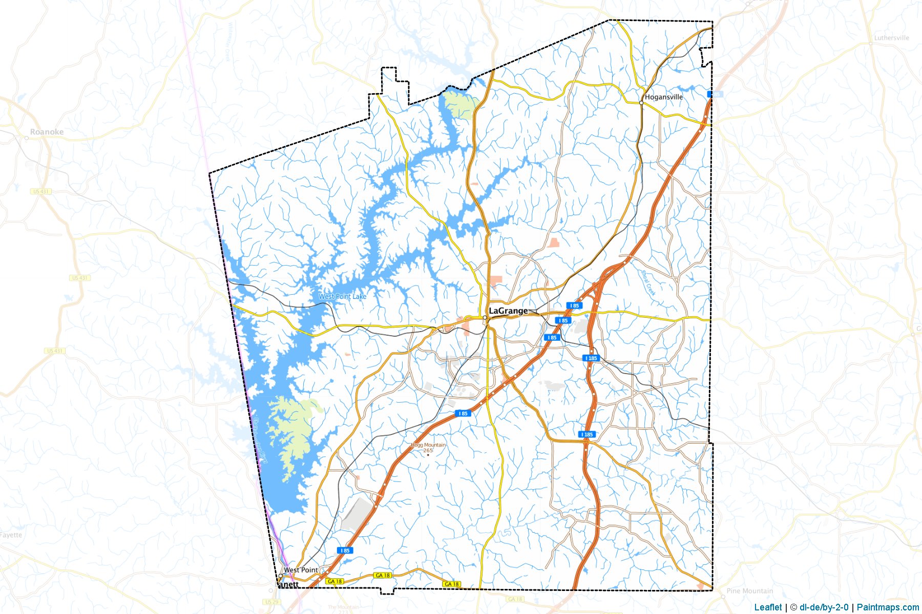 Troup (Georgia) Map Cropping Samples-1