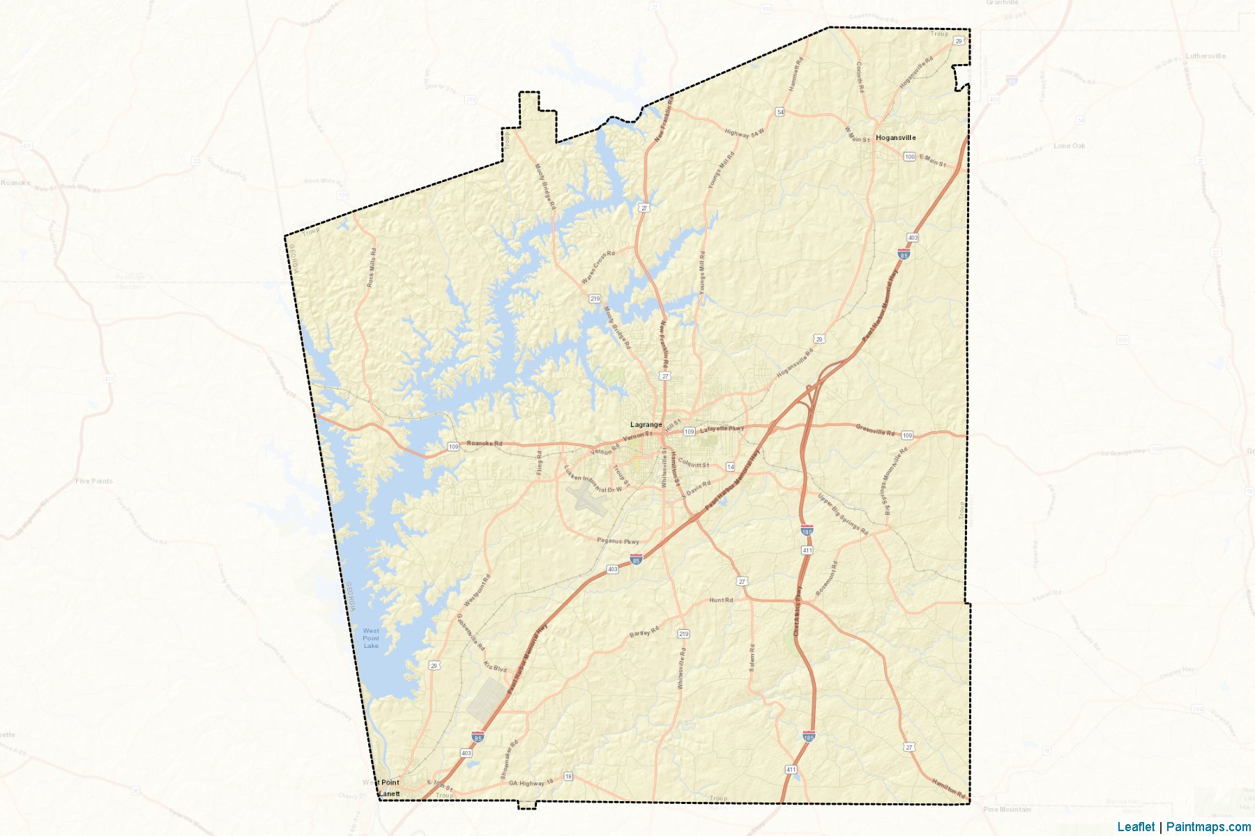 Troup (Georgia) Map Cropping Samples-2