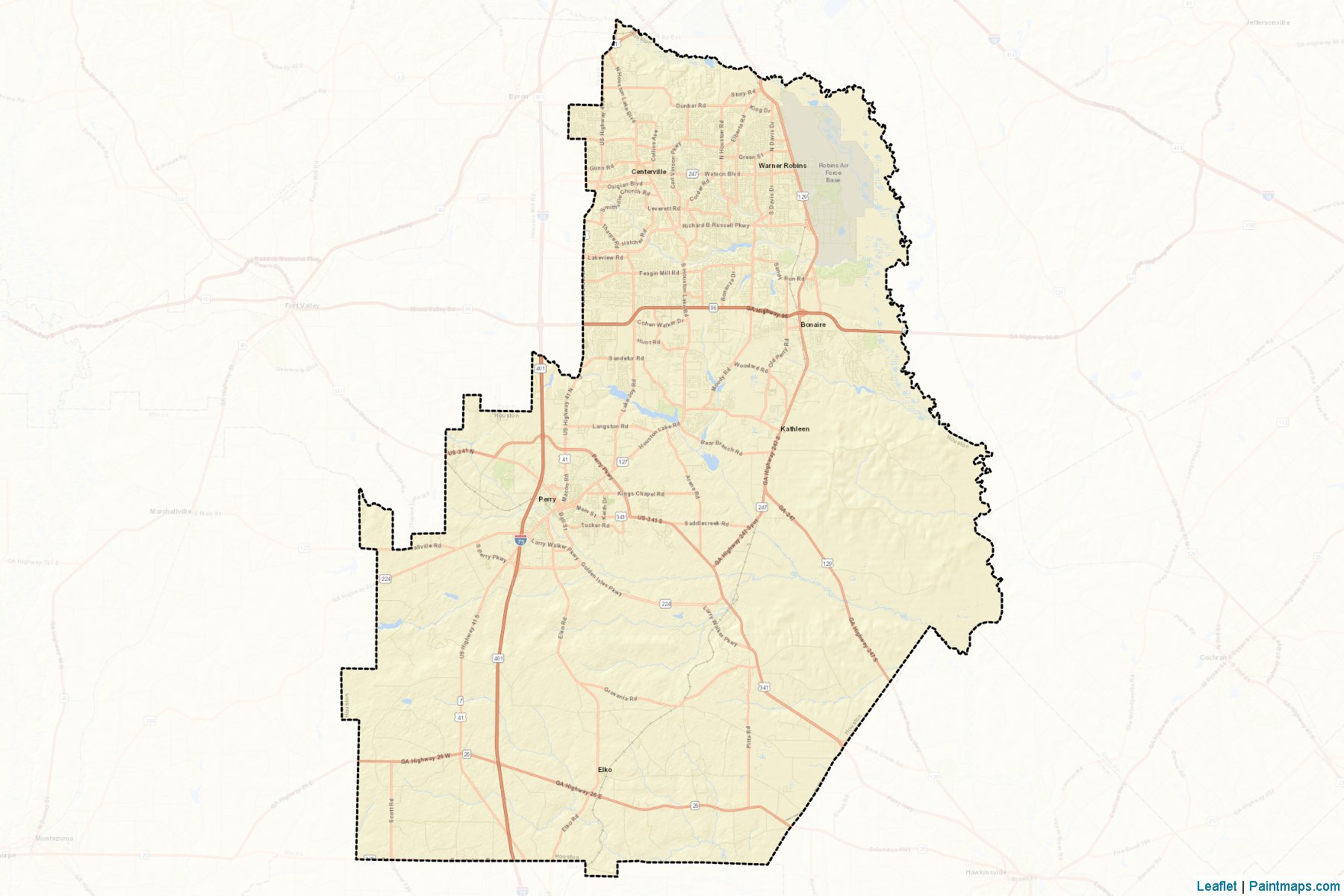 Houston (Georgia) Map Cropping Samples-2