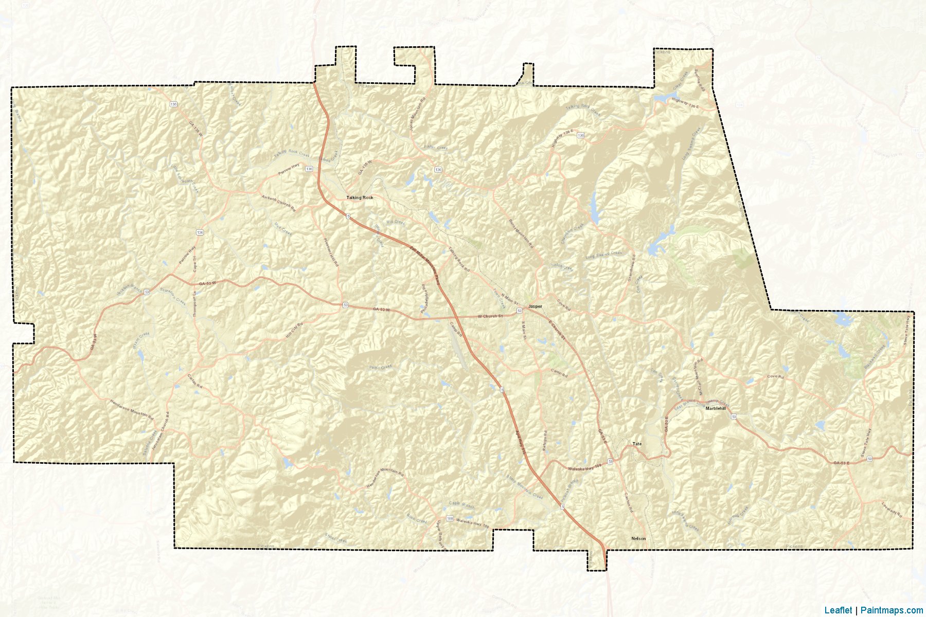 Pickens (Georgia) Map Cropping Samples-2