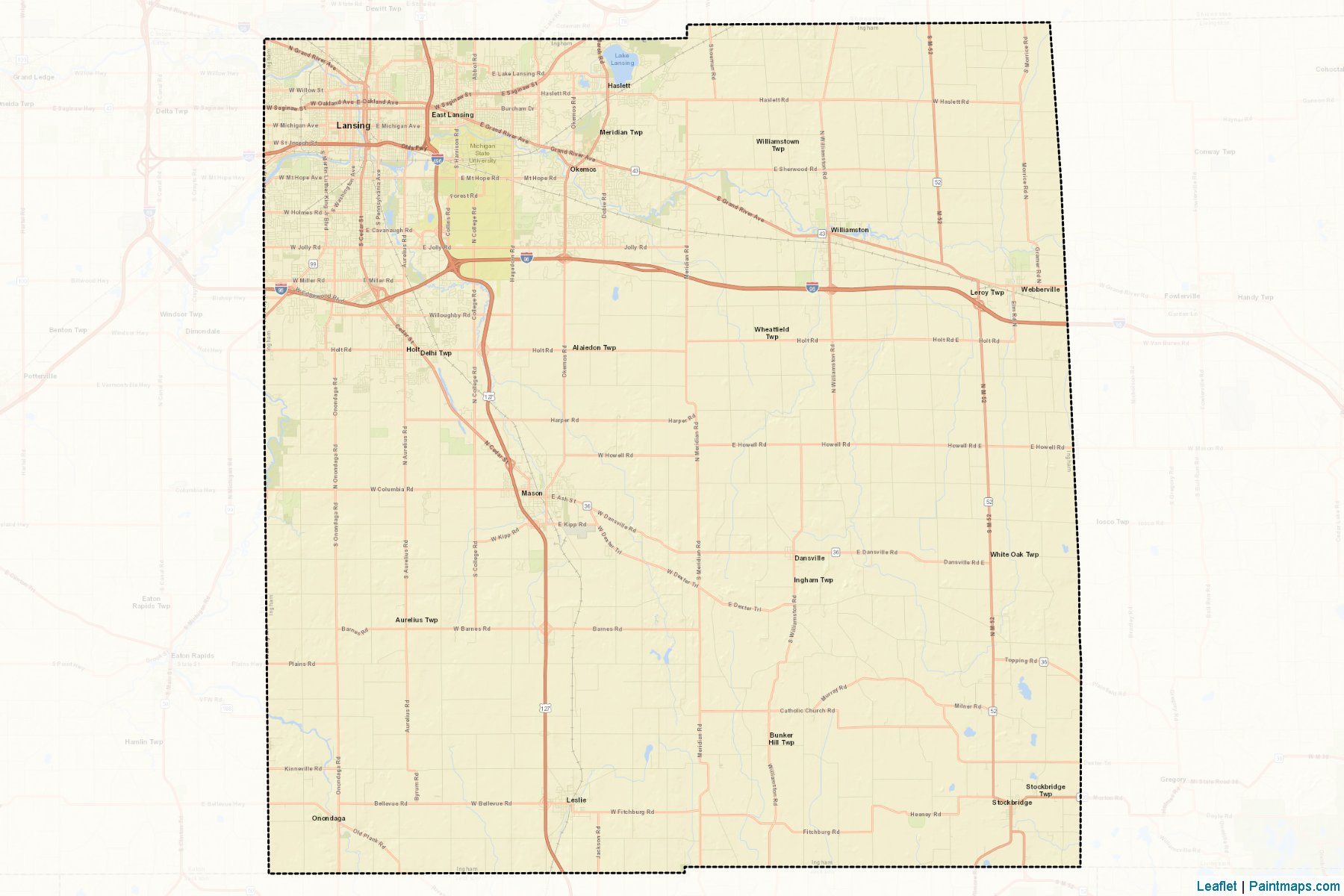 Ingham (Michigan) Map Cropping Samples-2