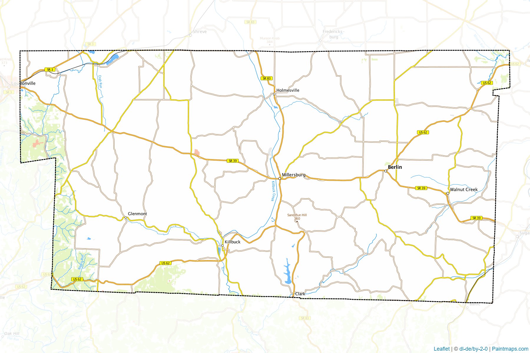 Muestras de recorte de mapas Holmes (Ohio)-1