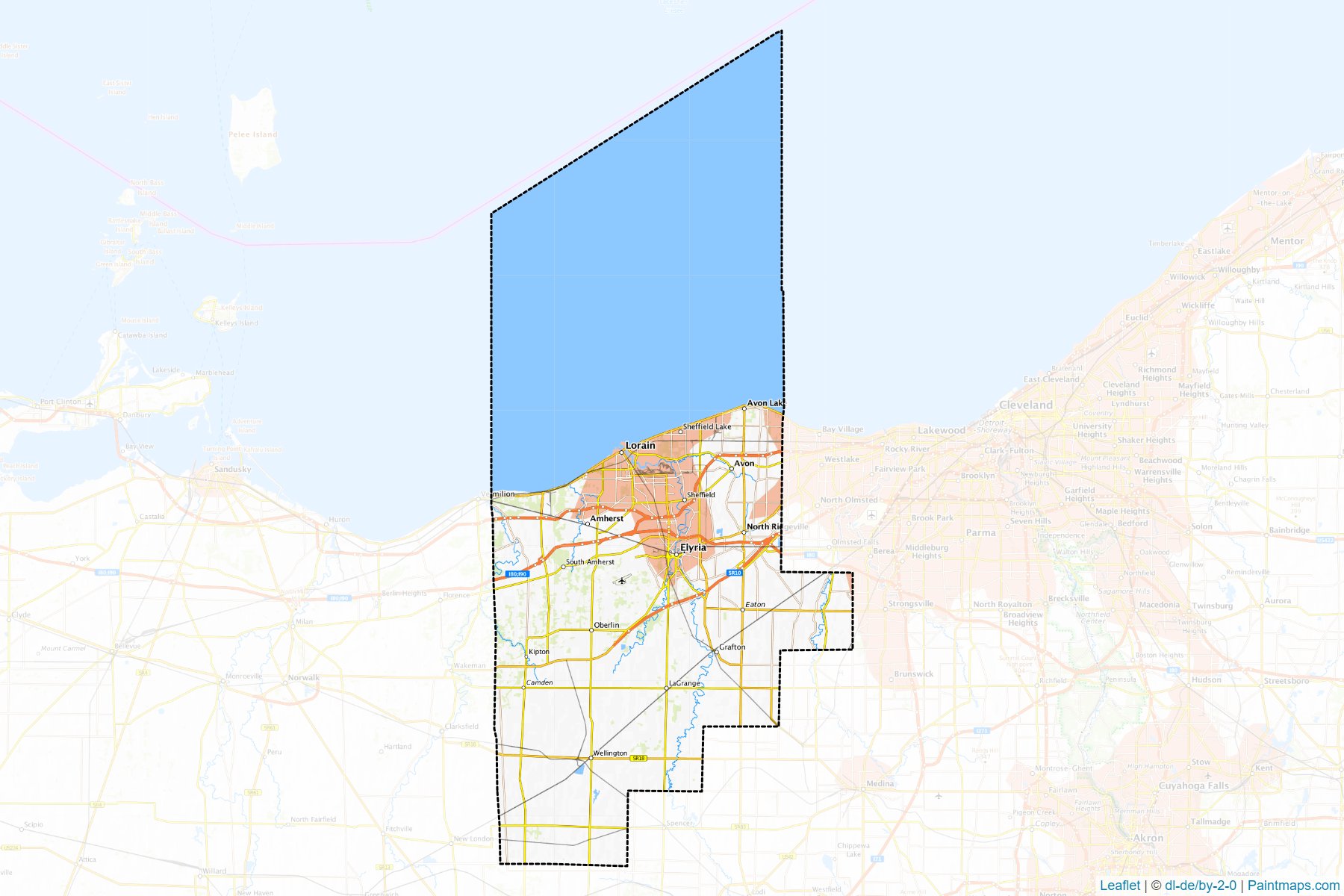 Muestras de recorte de mapas Lorain (Ohio)-1