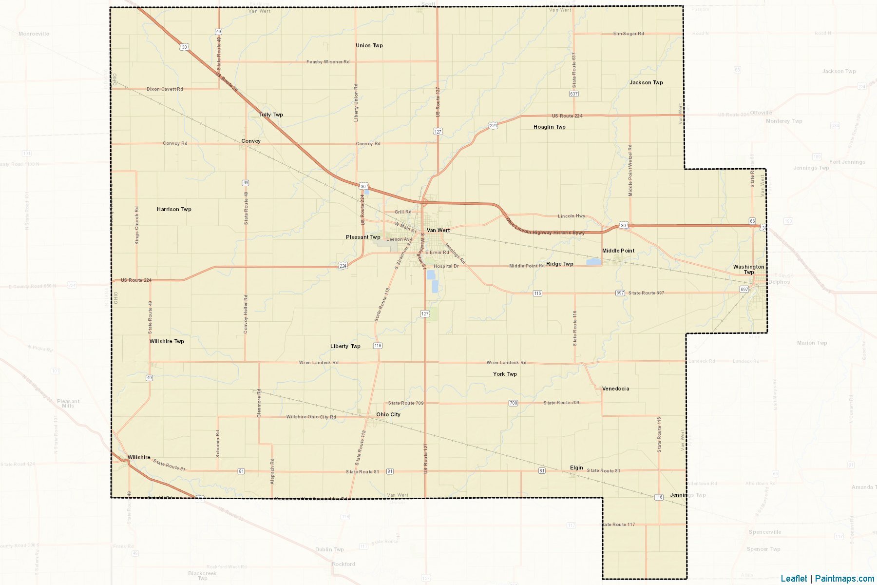 Van Wert (Ohio) Map Cropping Samples-2