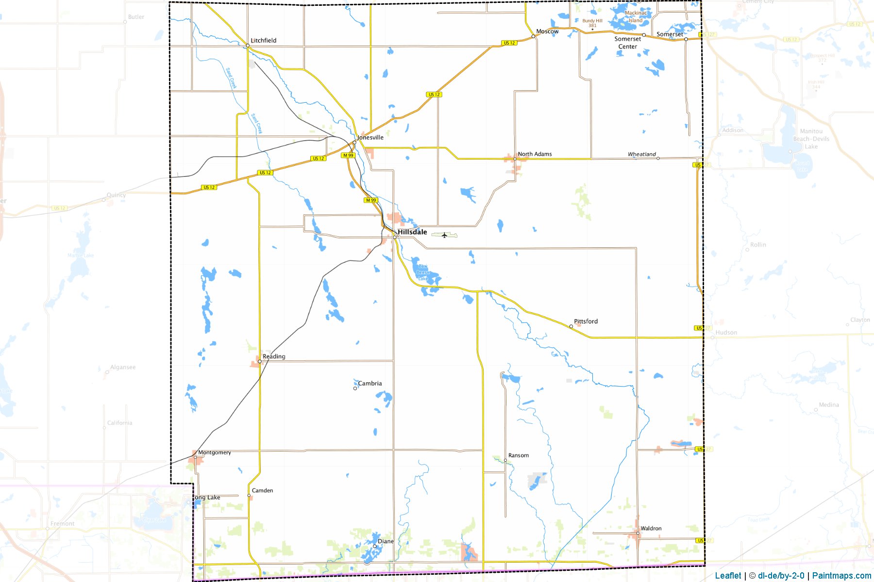 Hillsdale (Michigan) Map Cropping Samples-1