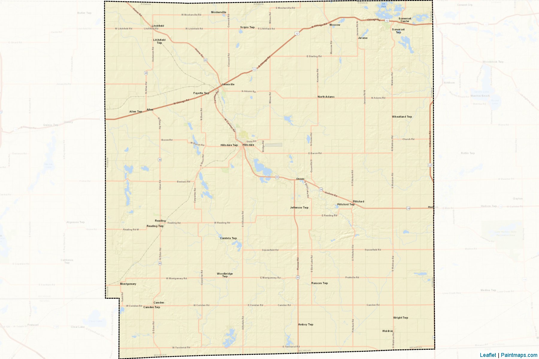 Hillsdale (Michigan) Map Cropping Samples-2