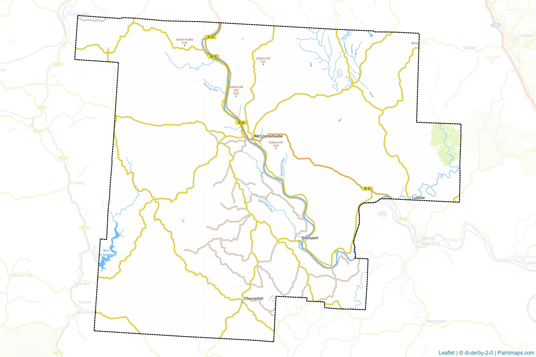 Muestras de recorte de mapas Morgan (Ohio)-1