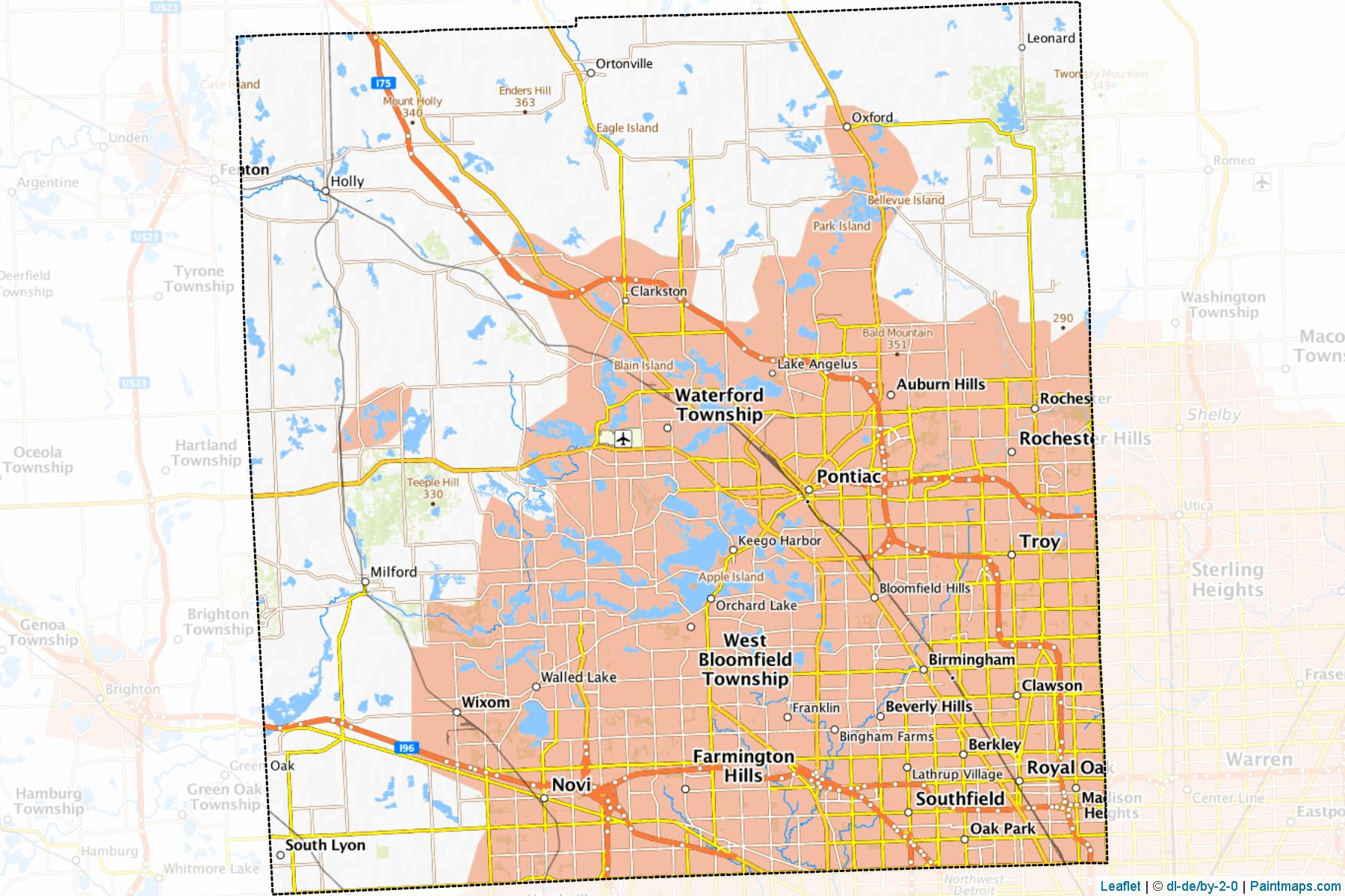 Oakland (Michigan) Map Cropping Samples-1