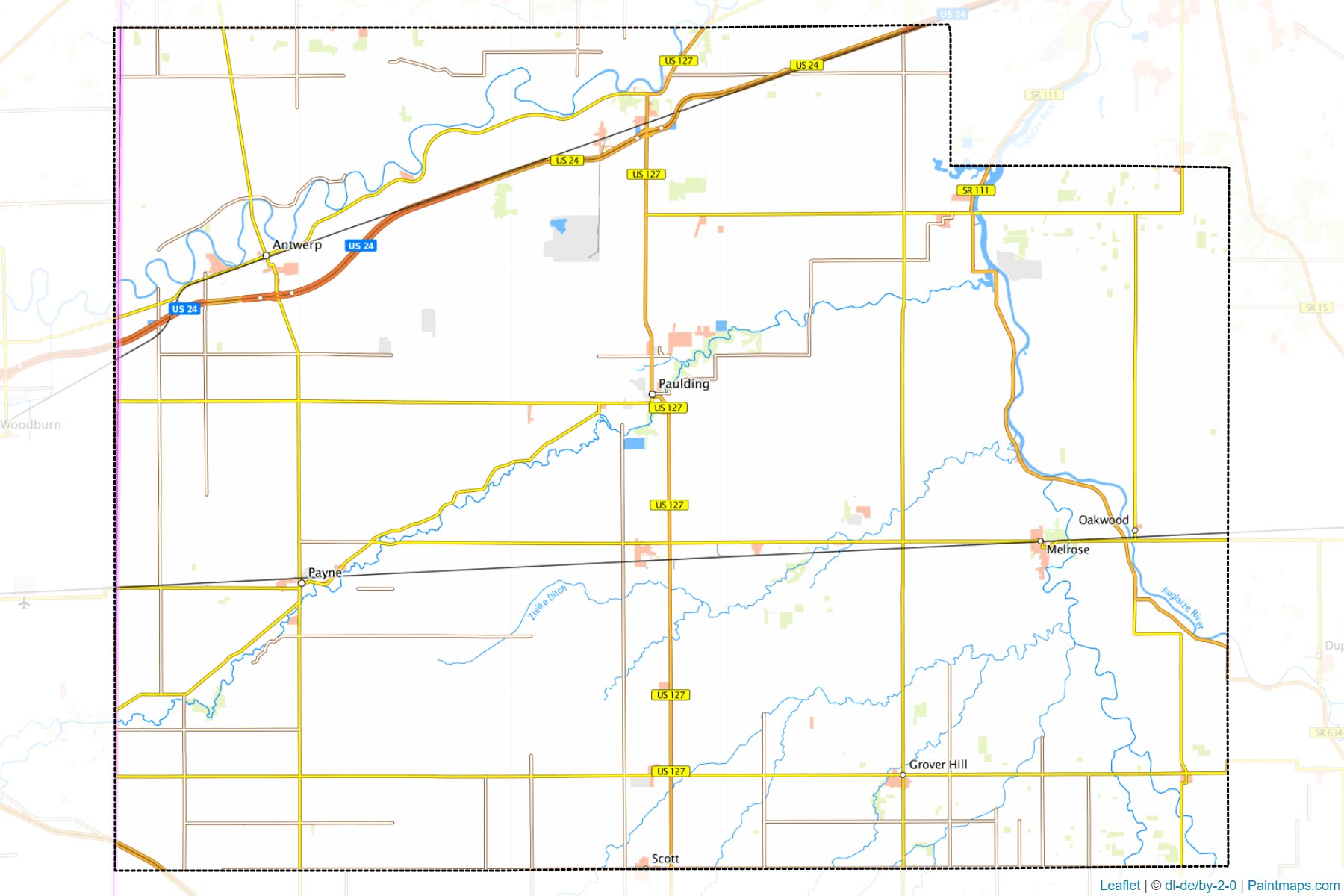 Paulding (Ohio) Map Cropping Samples-1