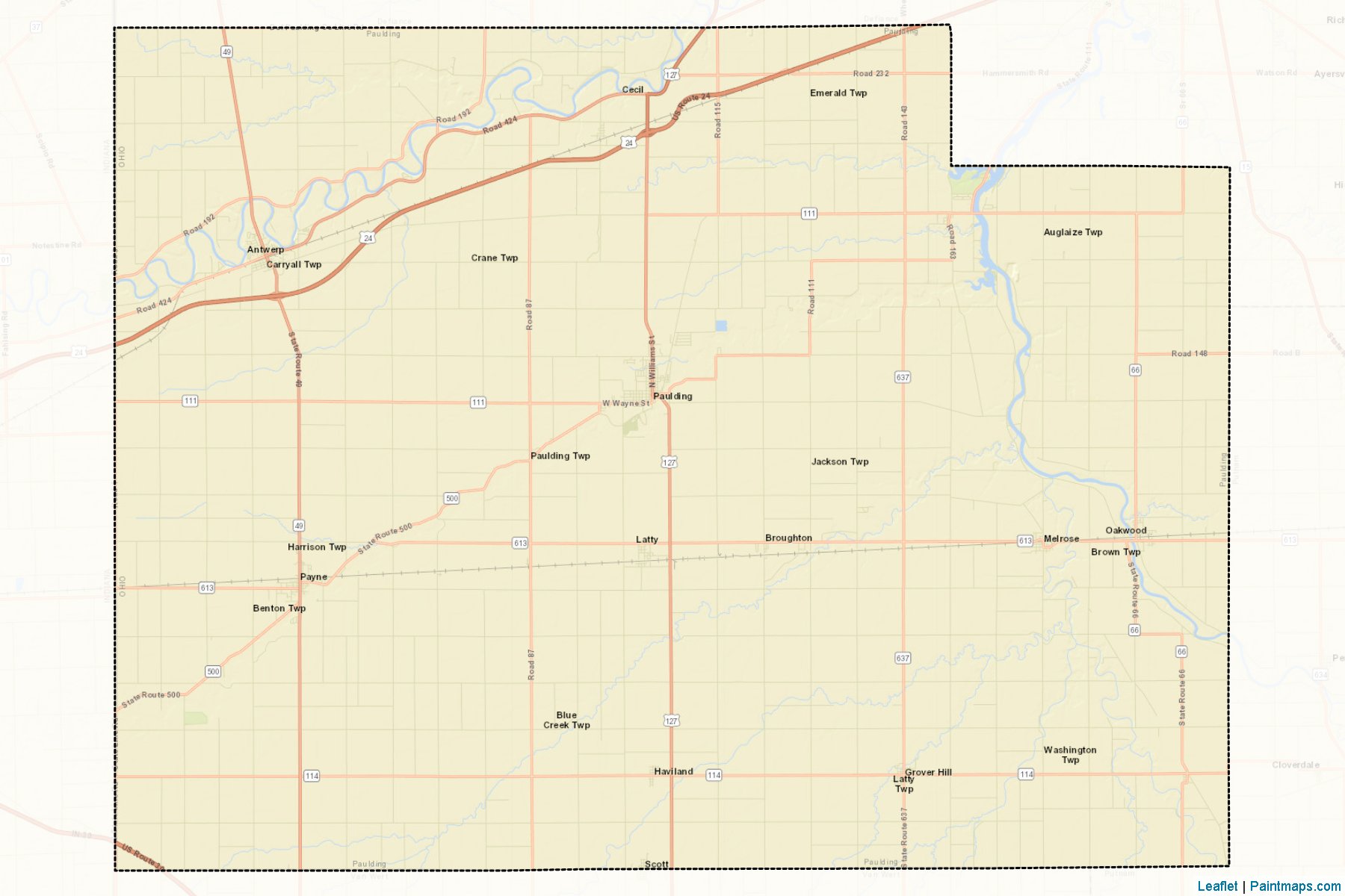 Paulding (Ohio) Map Cropping Samples-2