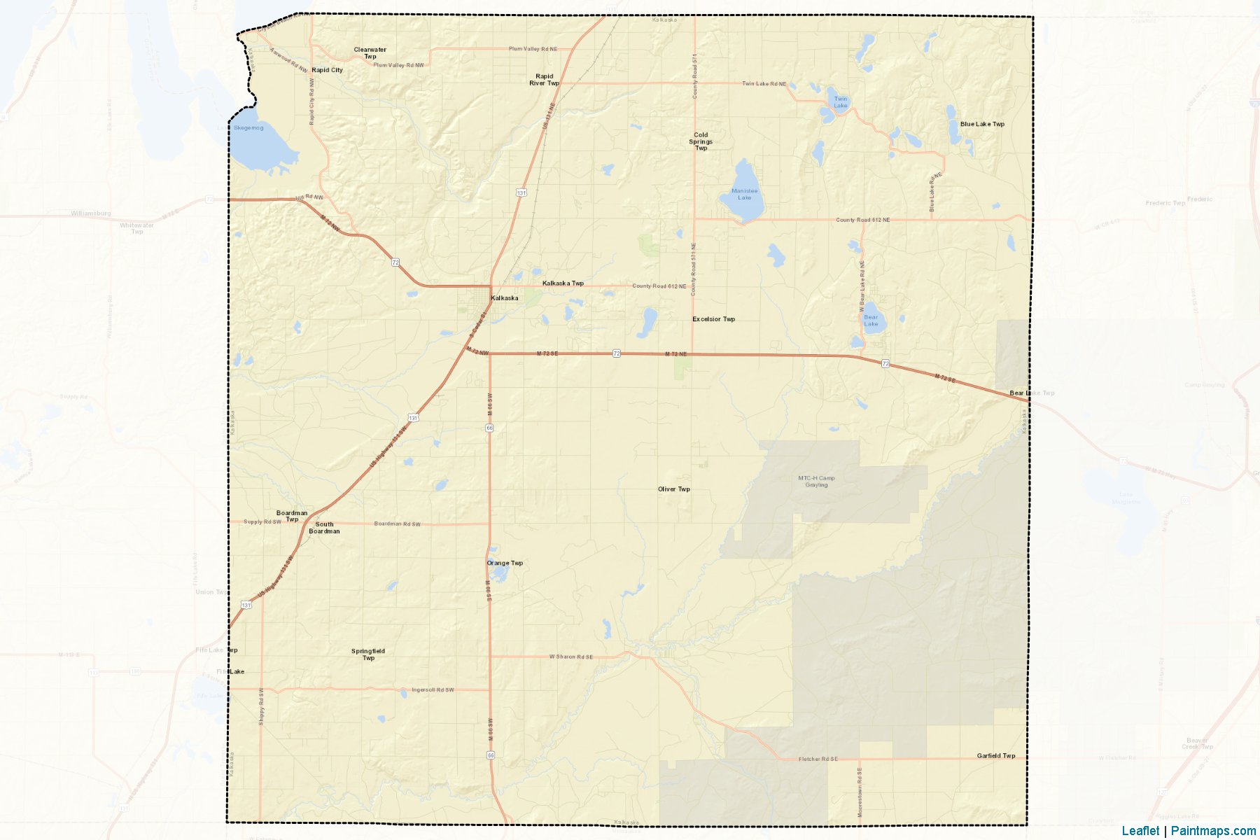 Kalkaska (Michigan) Map Cropping Samples-2