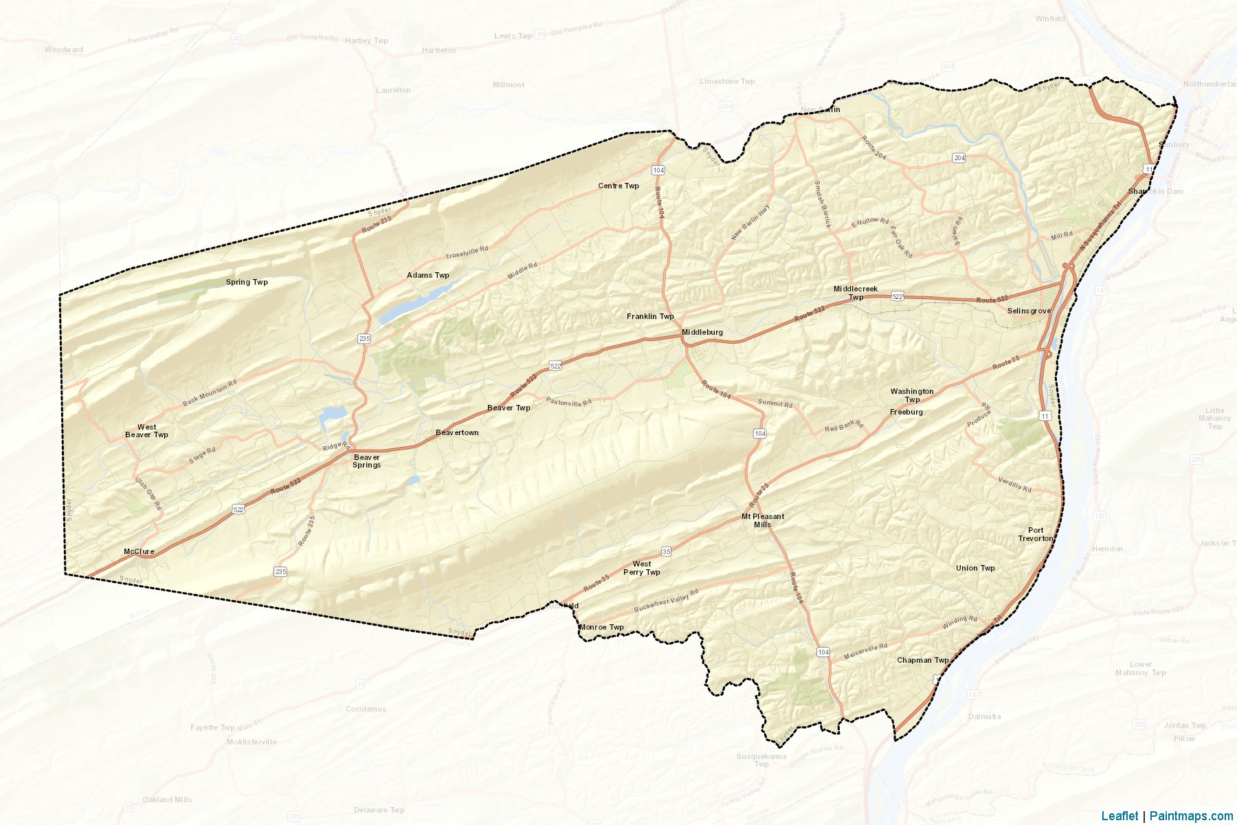 Snyder (Pennsylvania) Map Cropping Samples-2