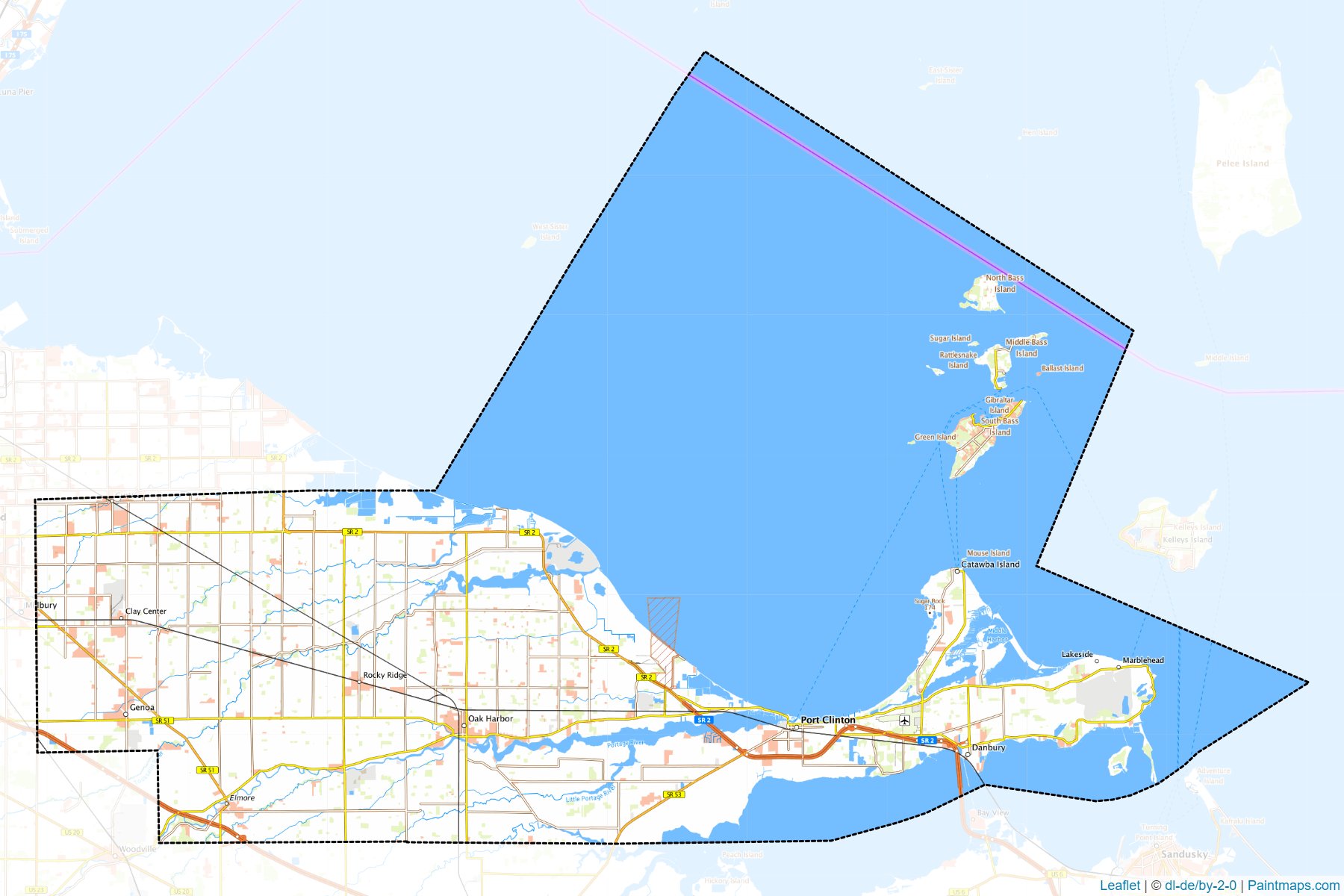 Muestras de recorte de mapas Ottawa (Ohio)-1