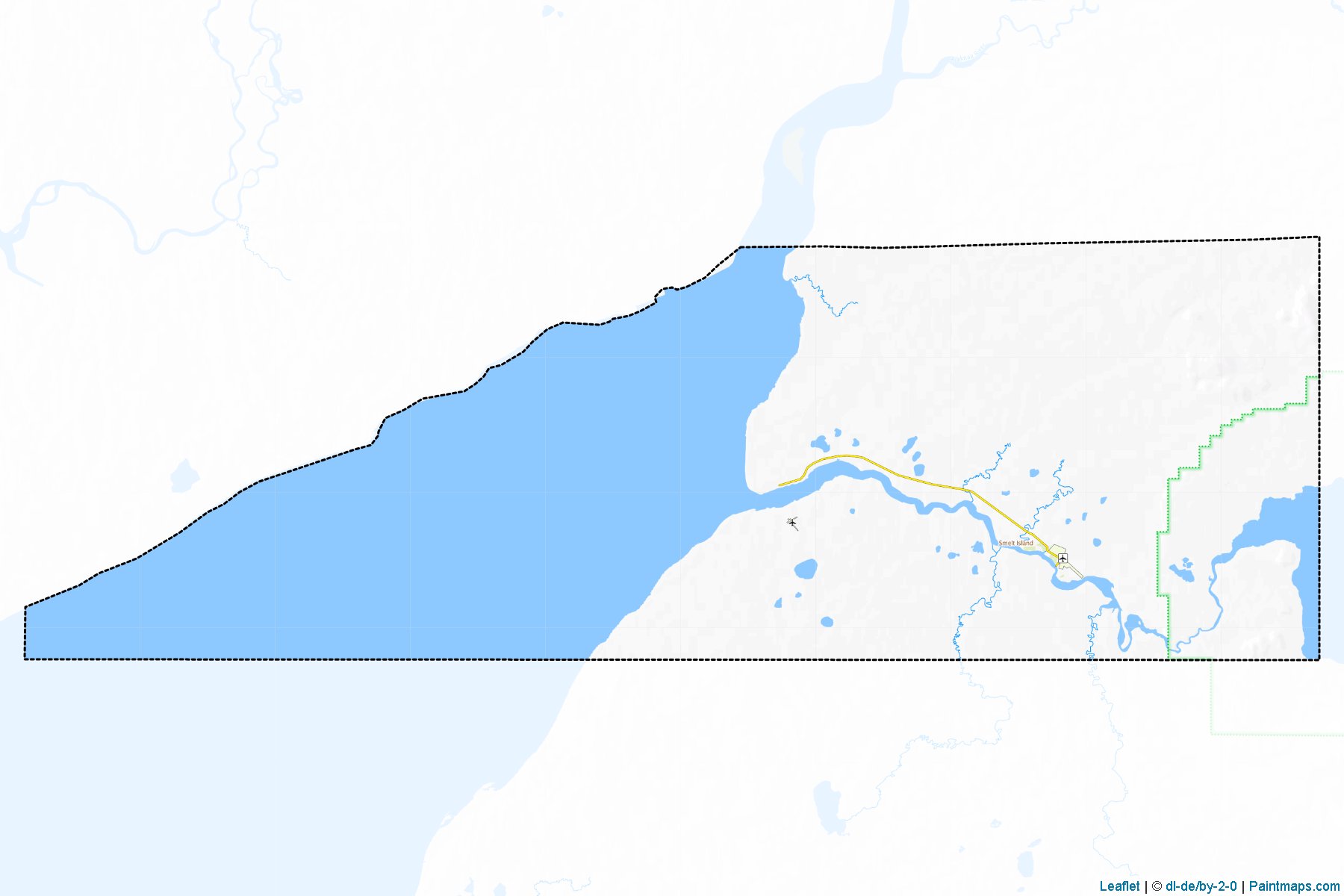 Muestras de recorte de mapas Bristol Bay (Alaska)-1