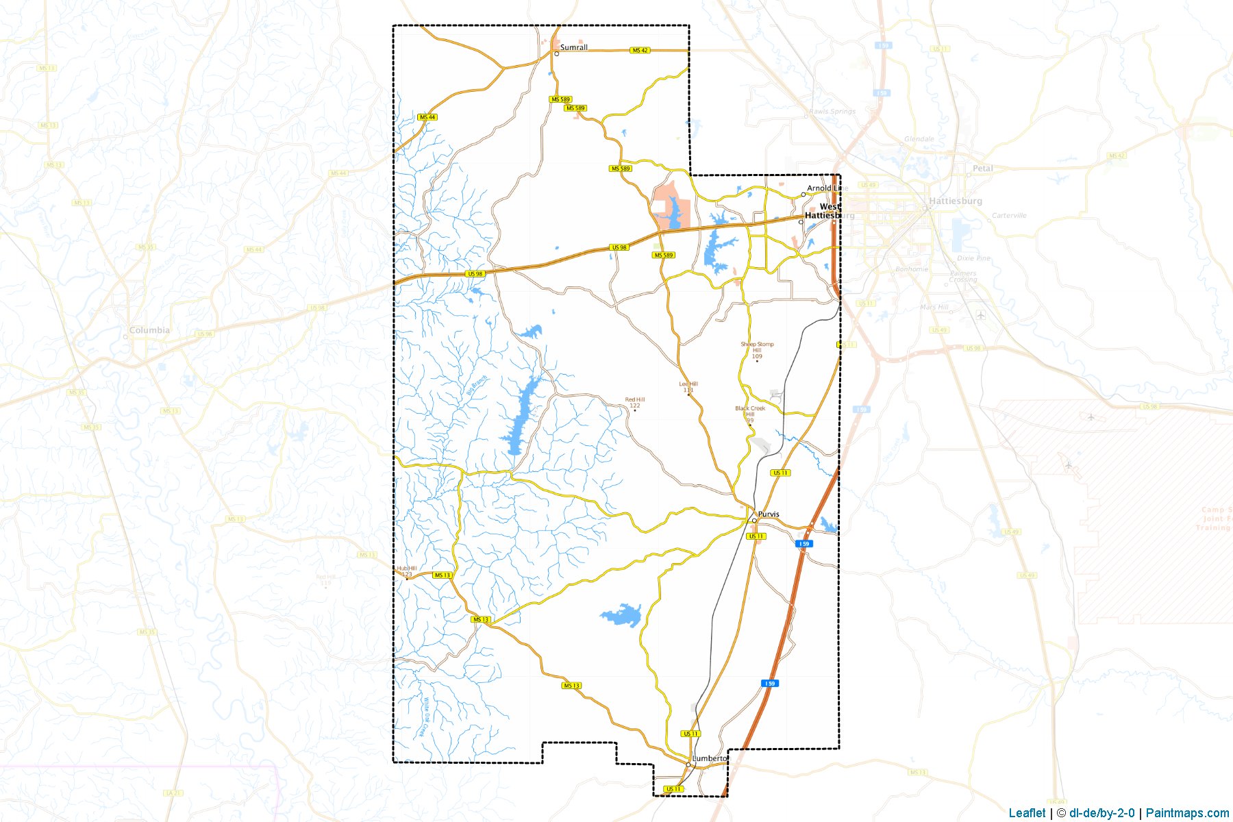 Lamar (Mississippi) Map Cropping Samples-1