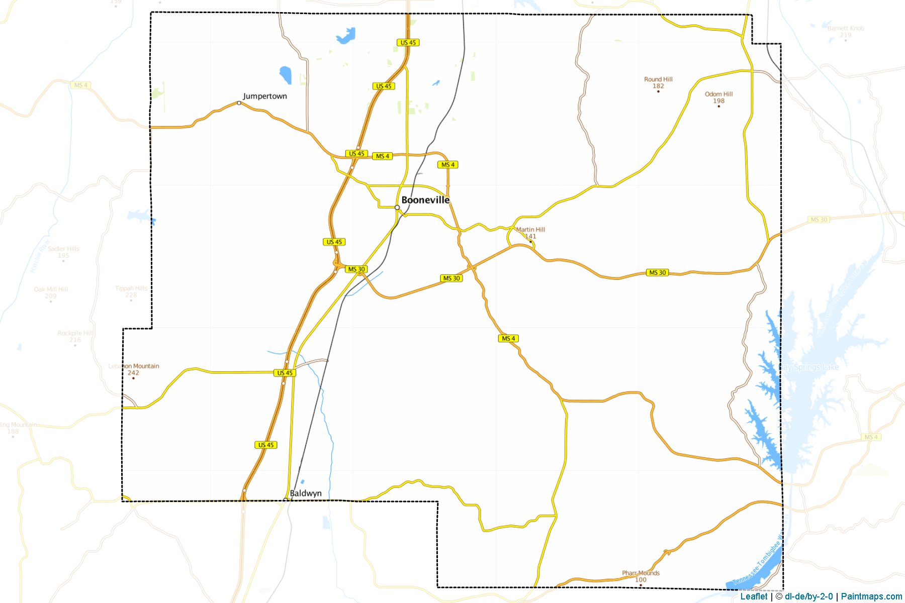 Prentiss (Mississippi) Map Cropping Samples-1