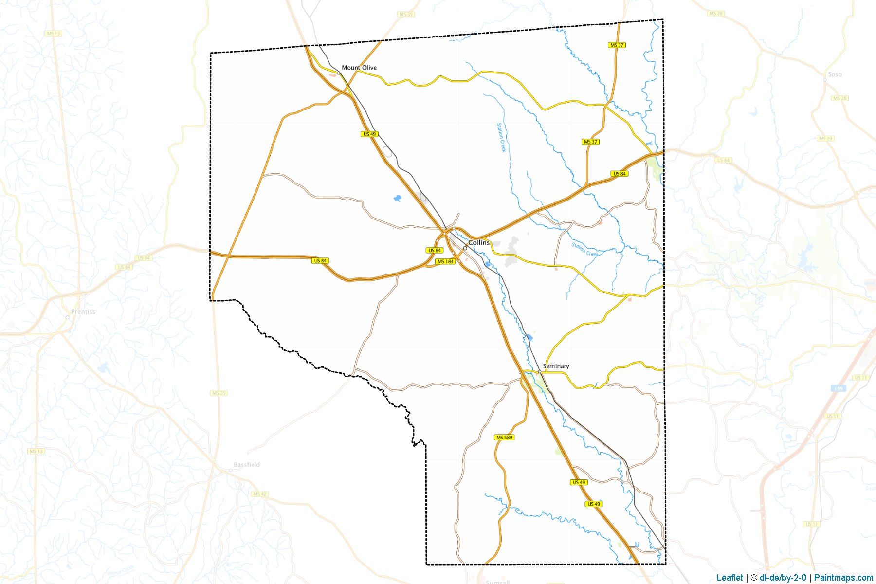 Covington (Mississippi) Map Cropping Samples-1