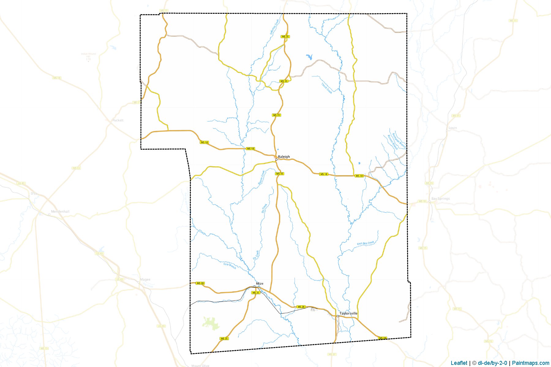 Smith (Mississippi) Map Cropping Samples-1