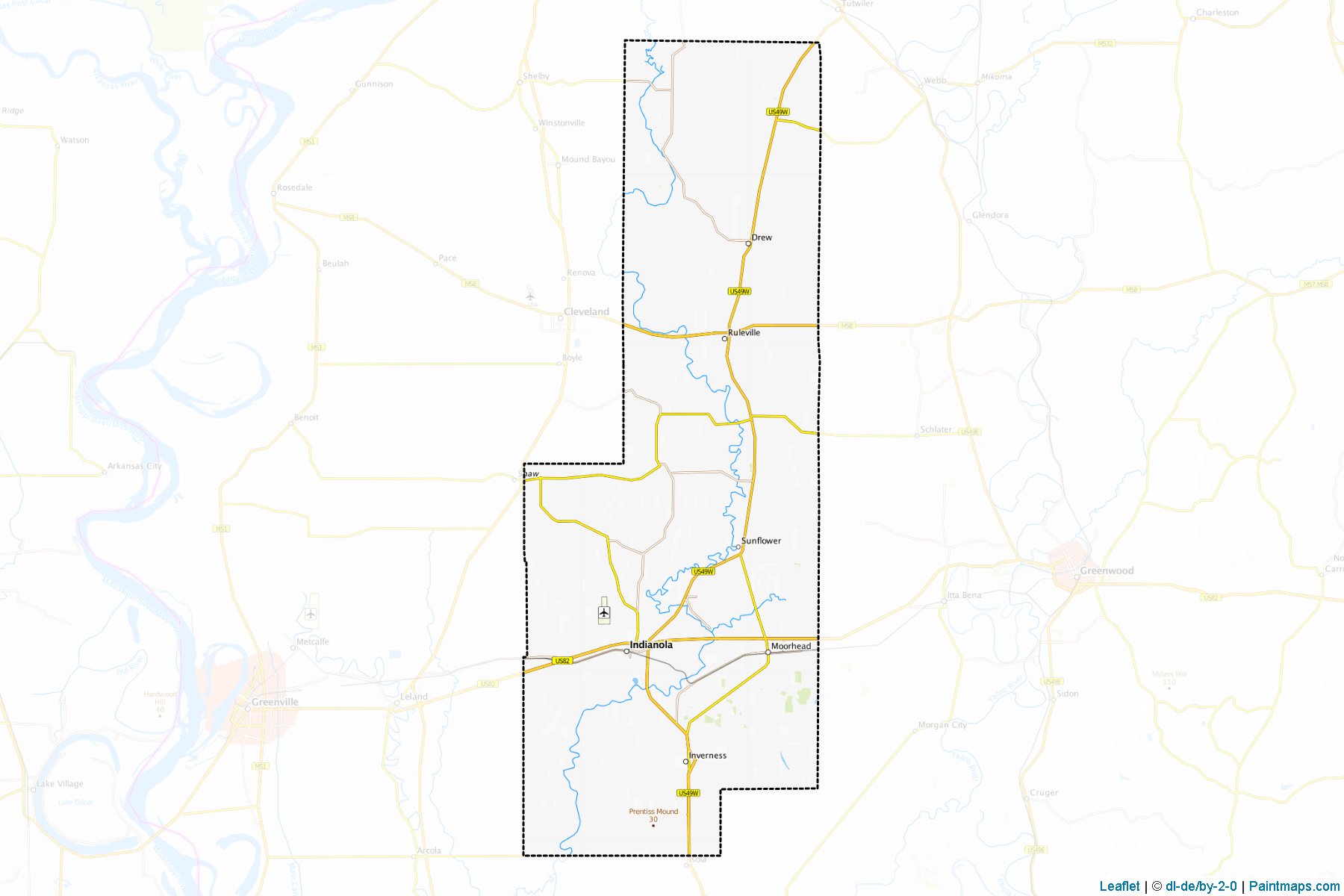 Sunflower (Mississippi) Map Cropping Samples-1