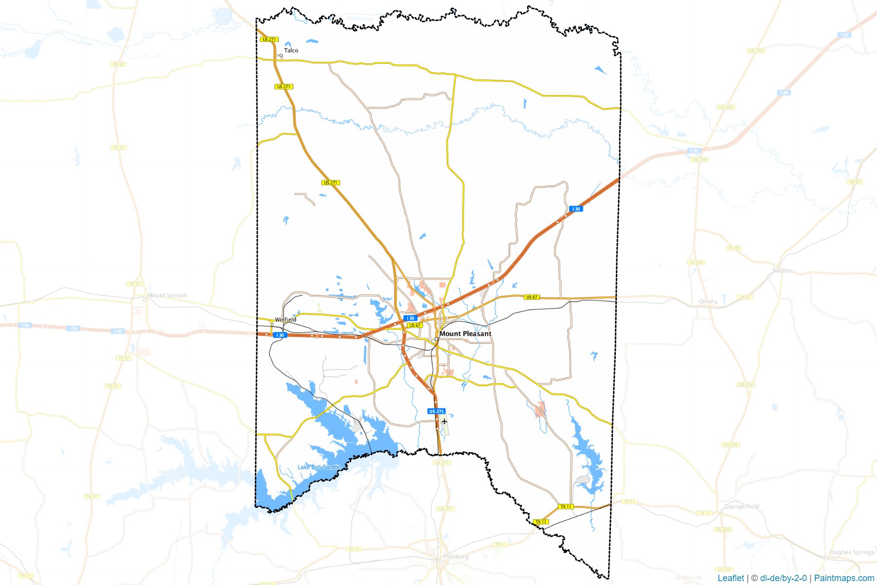 Titus (Texas) Map Cropping Samples-1