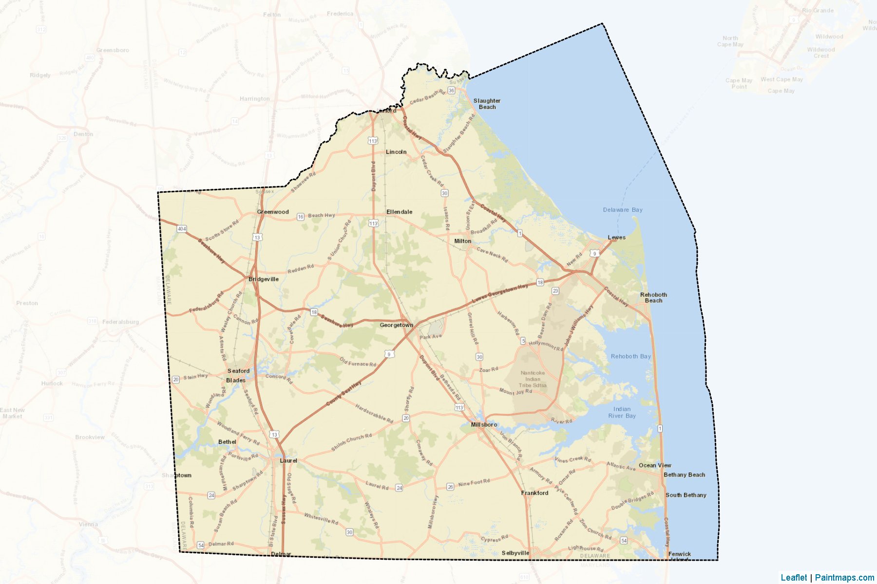 Sussex (Delaware) Map Cropping Samples-2