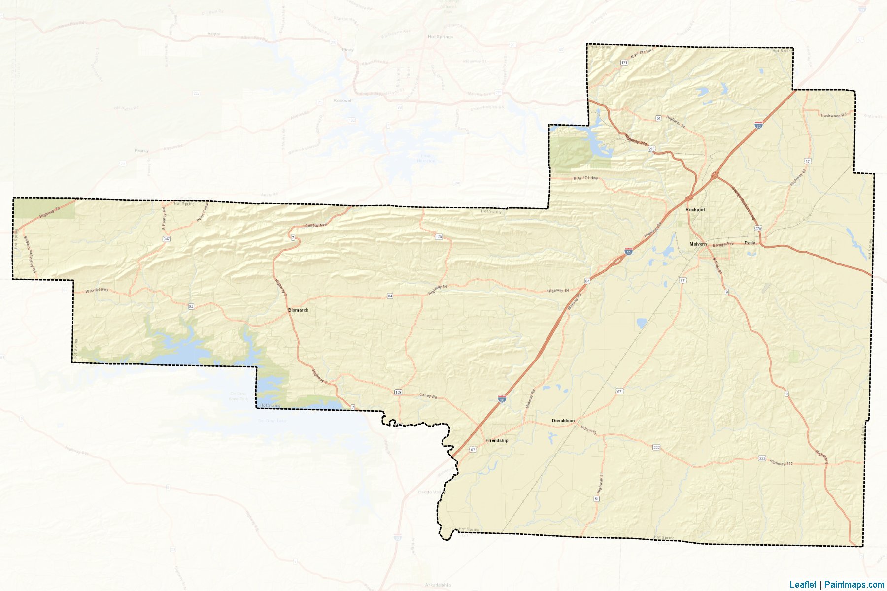 Hot Spring (Arkansas) Map Cropping Samples-2