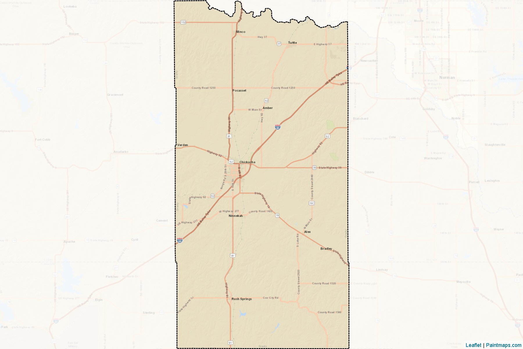 Grady (Oklahoma) Map Cropping Samples-2