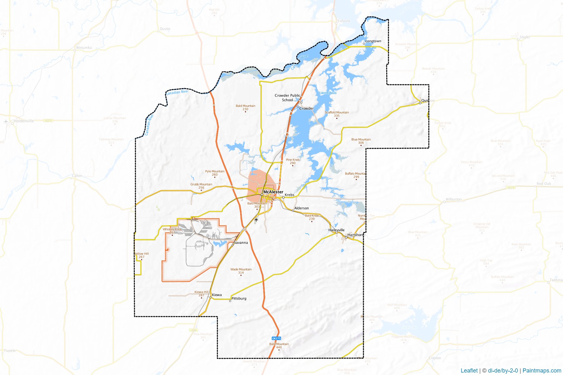 Pittsburg (Oklahoma) Map Cropping Samples-1