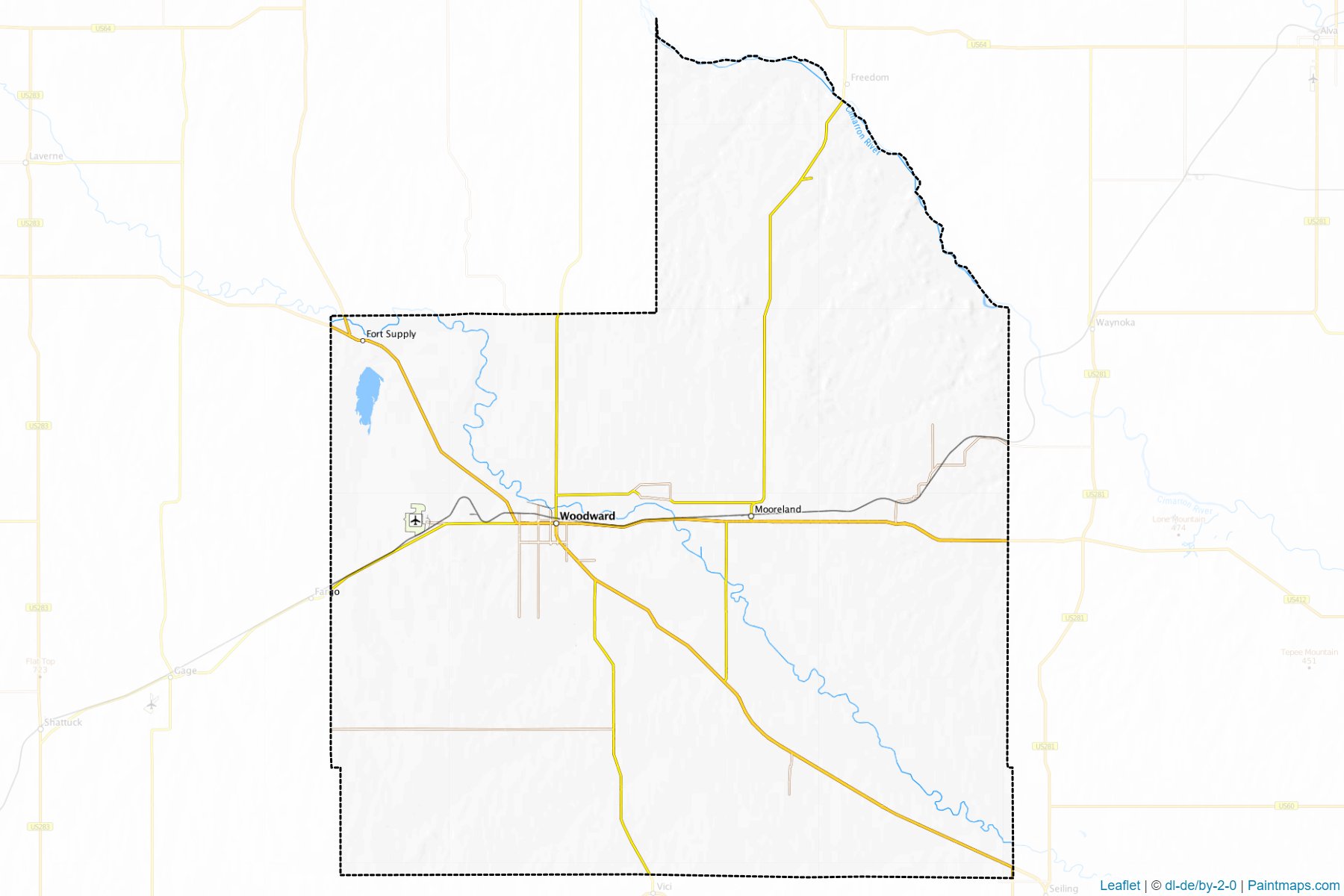 Woodward (Oklahoma) Map Cropping Samples-1