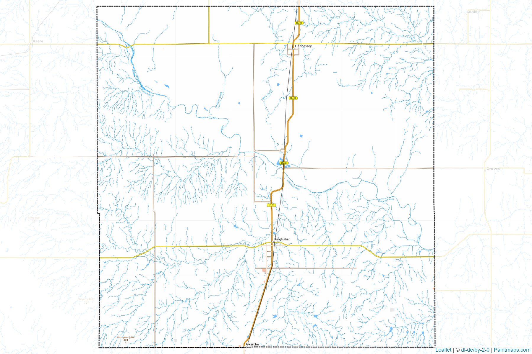 Kingfisher (Oklahoma) Map Cropping Samples-1