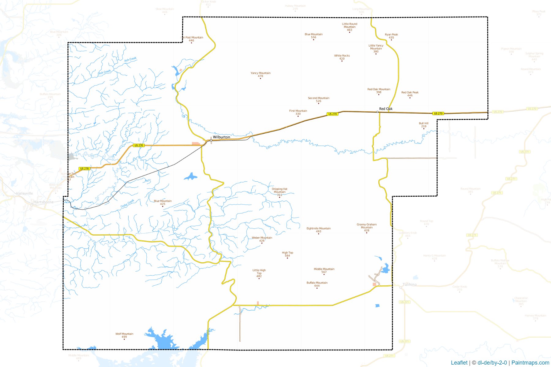 Muestras de recorte de mapas Latimer (Oklahoma)-1