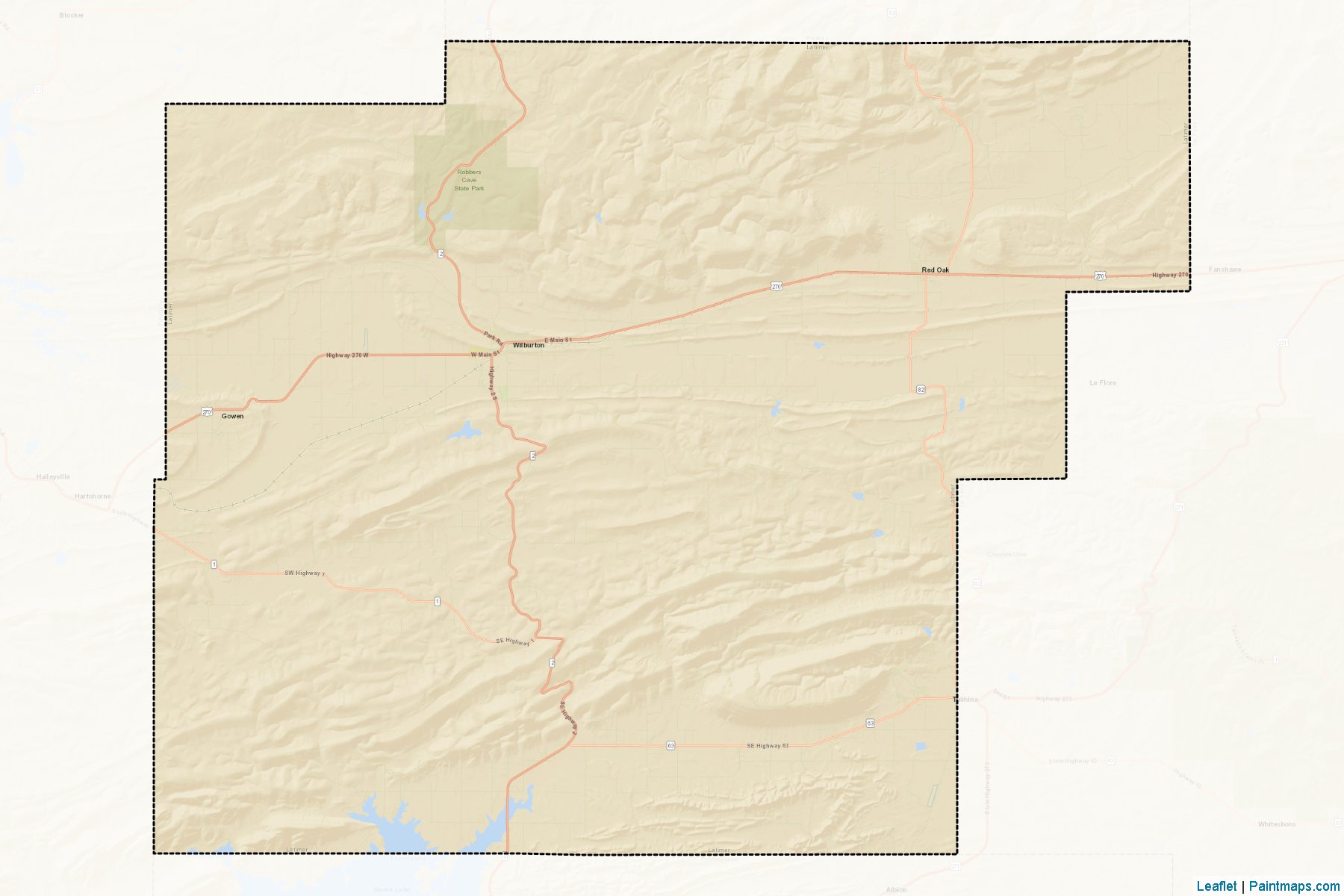 Muestras de recorte de mapas Latimer (Oklahoma)-2