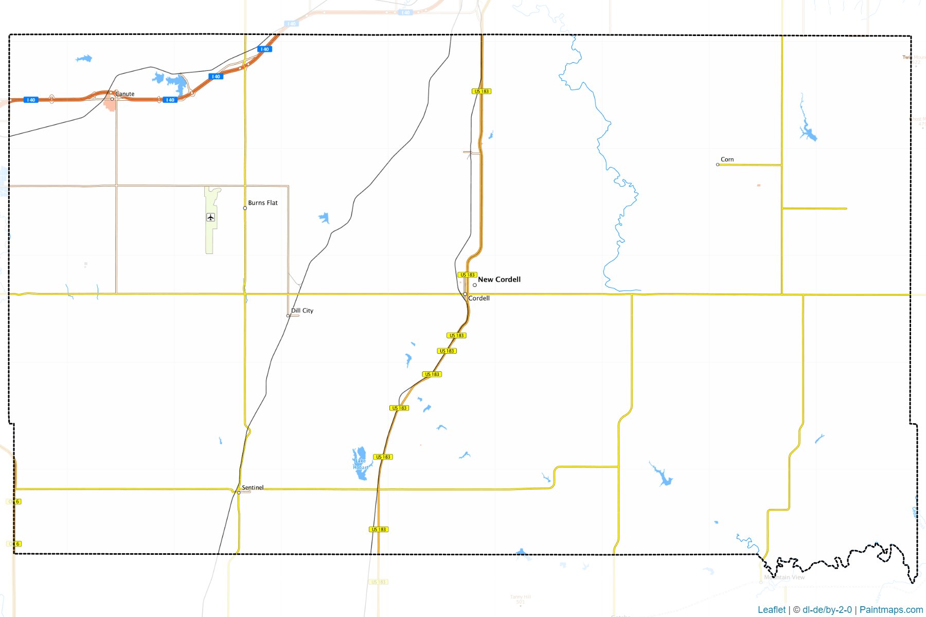 Washita (Oklahoma) Map Cropping Samples-1