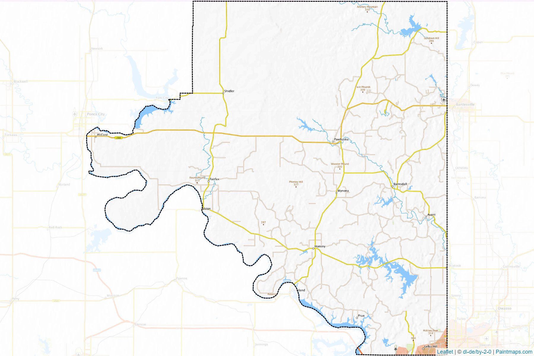 Osage (Oklahoma) Map Cropping Samples-1