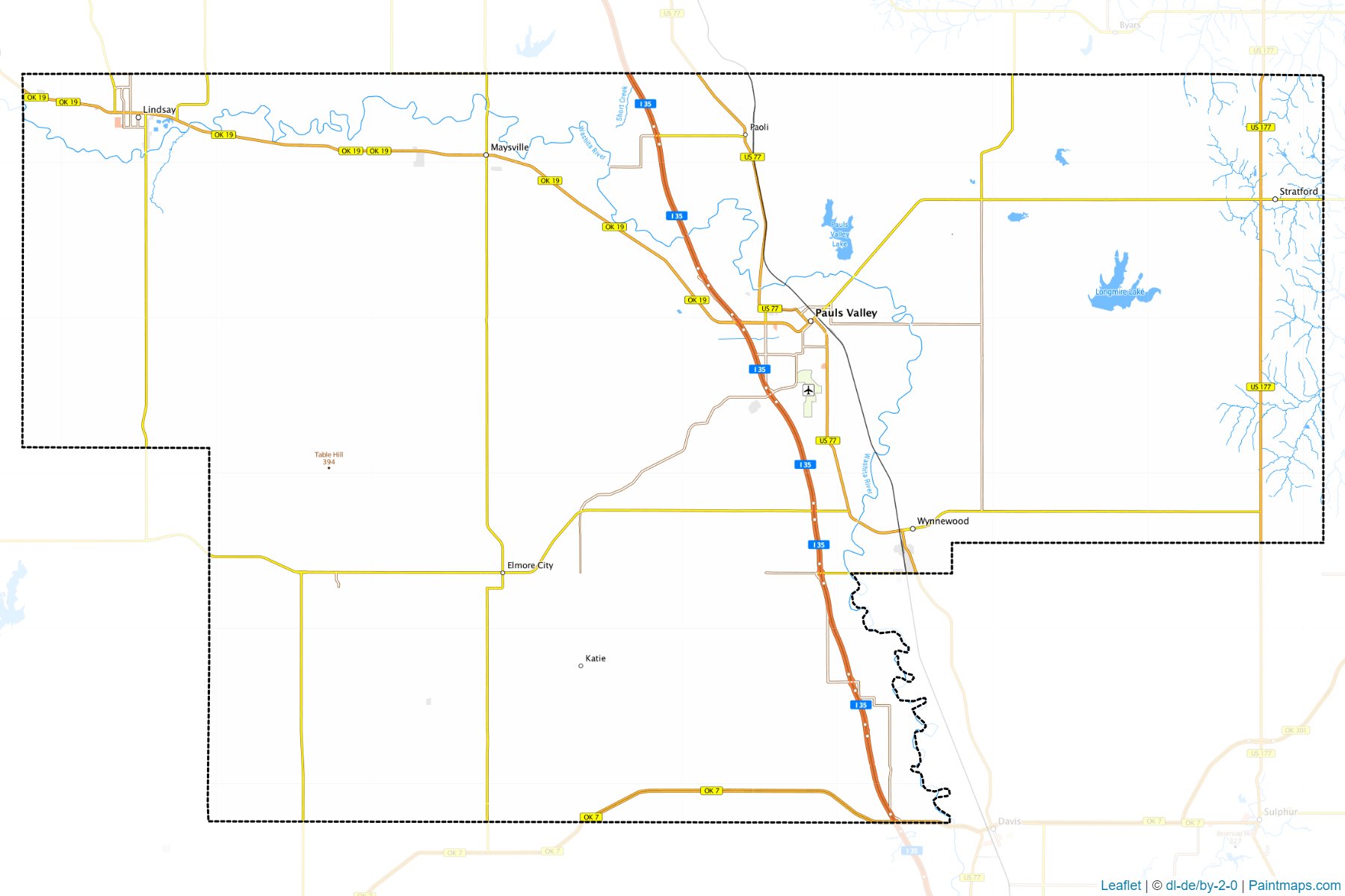 Garvin (Oklahoma) Map Cropping Samples-1