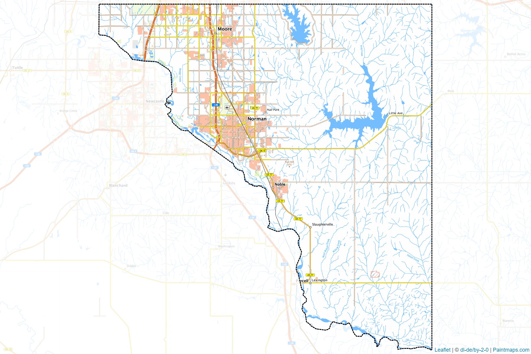 Cleveland (Oklahoma) Map Cropping Samples-1