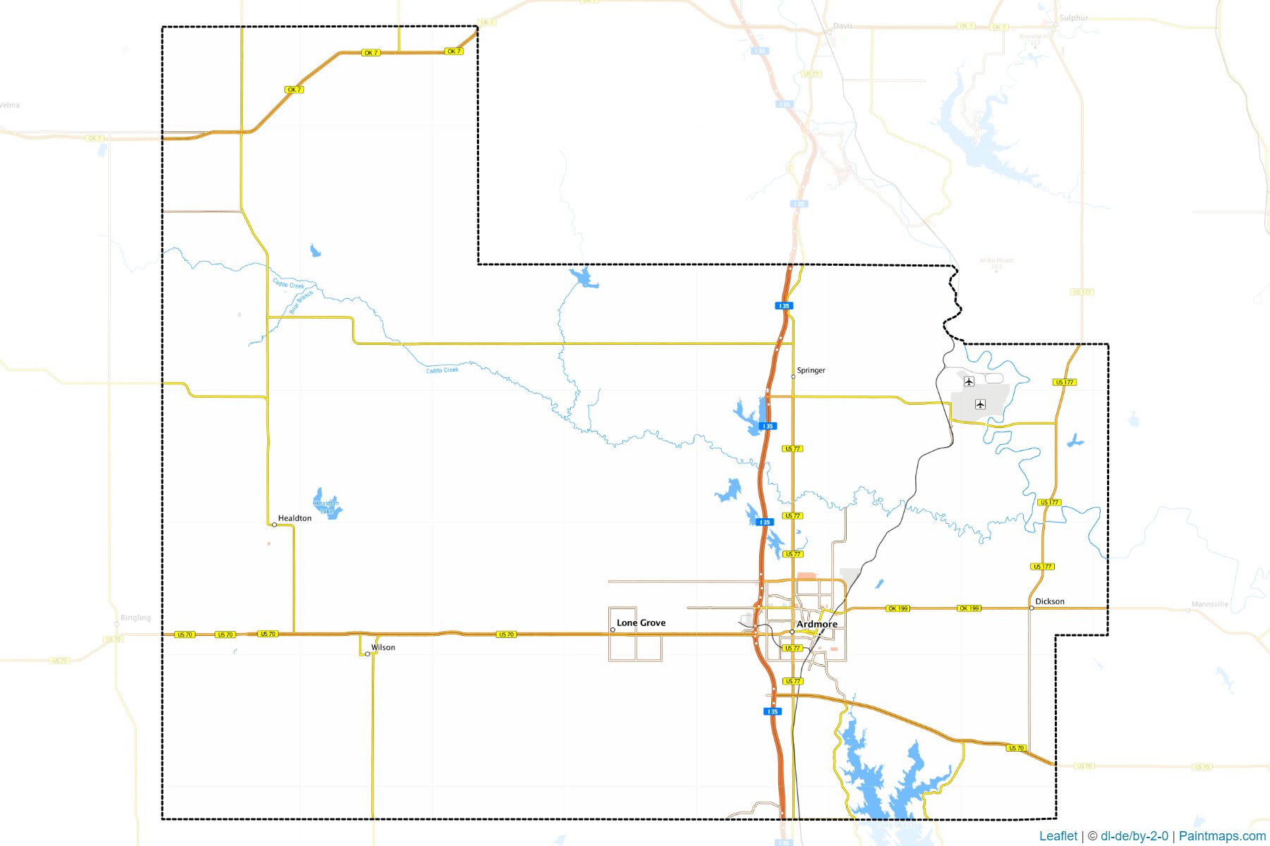 Muestras de recorte de mapas Carter (Oklahoma)-1