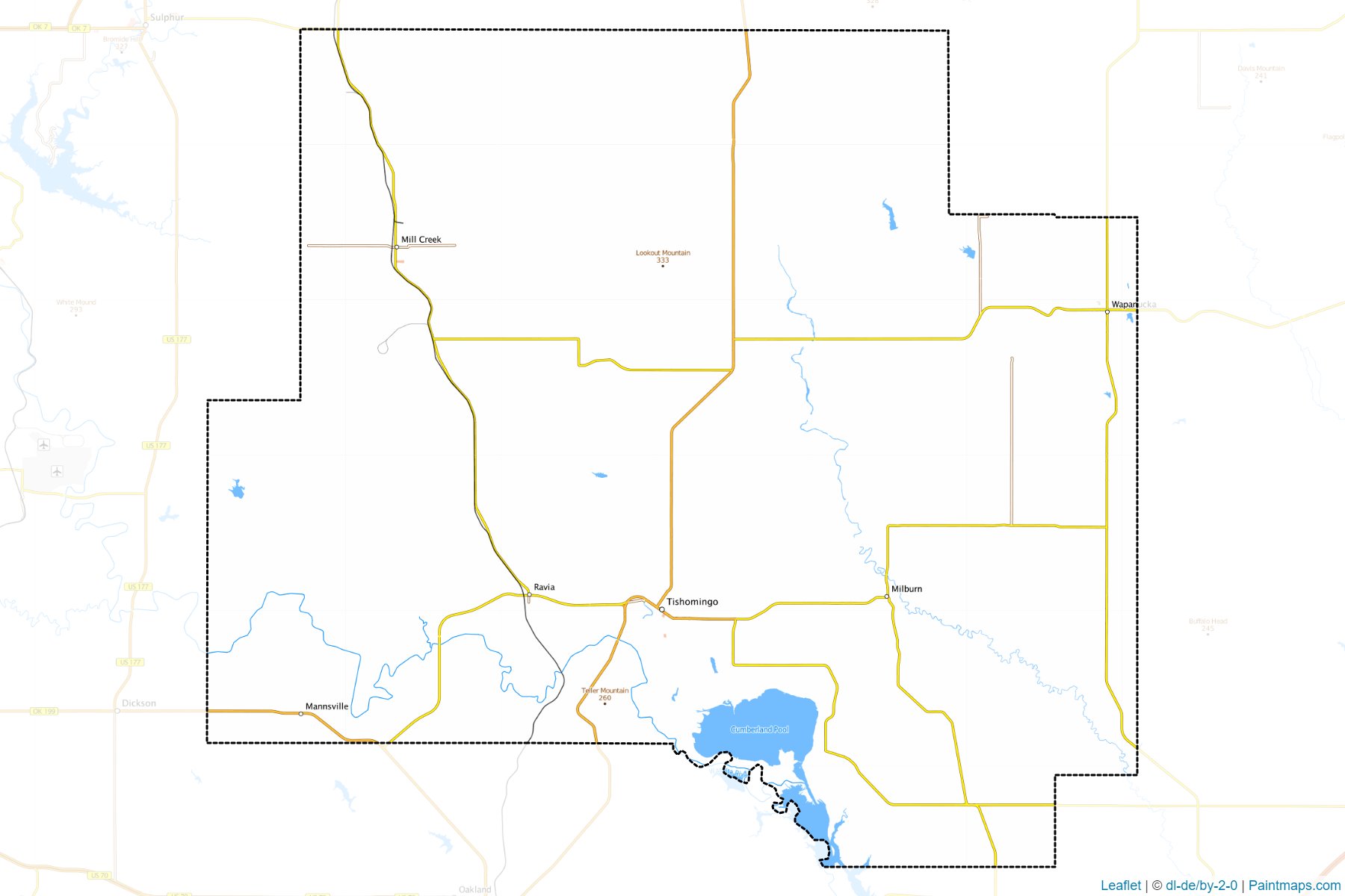 Muestras de recorte de mapas Johnston (Oklahoma)-1