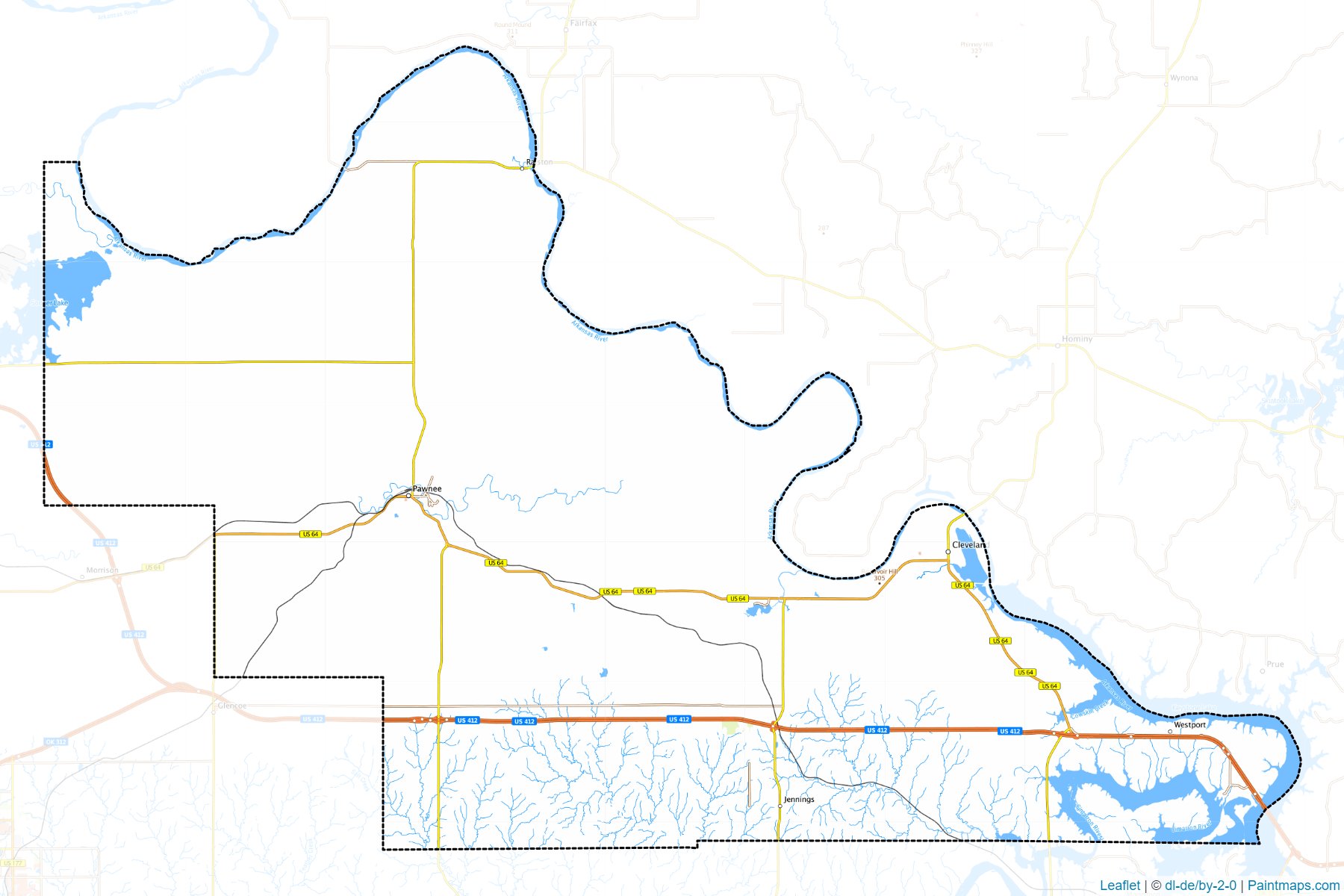 Pawnee (Oklahoma) Map Cropping Samples-1