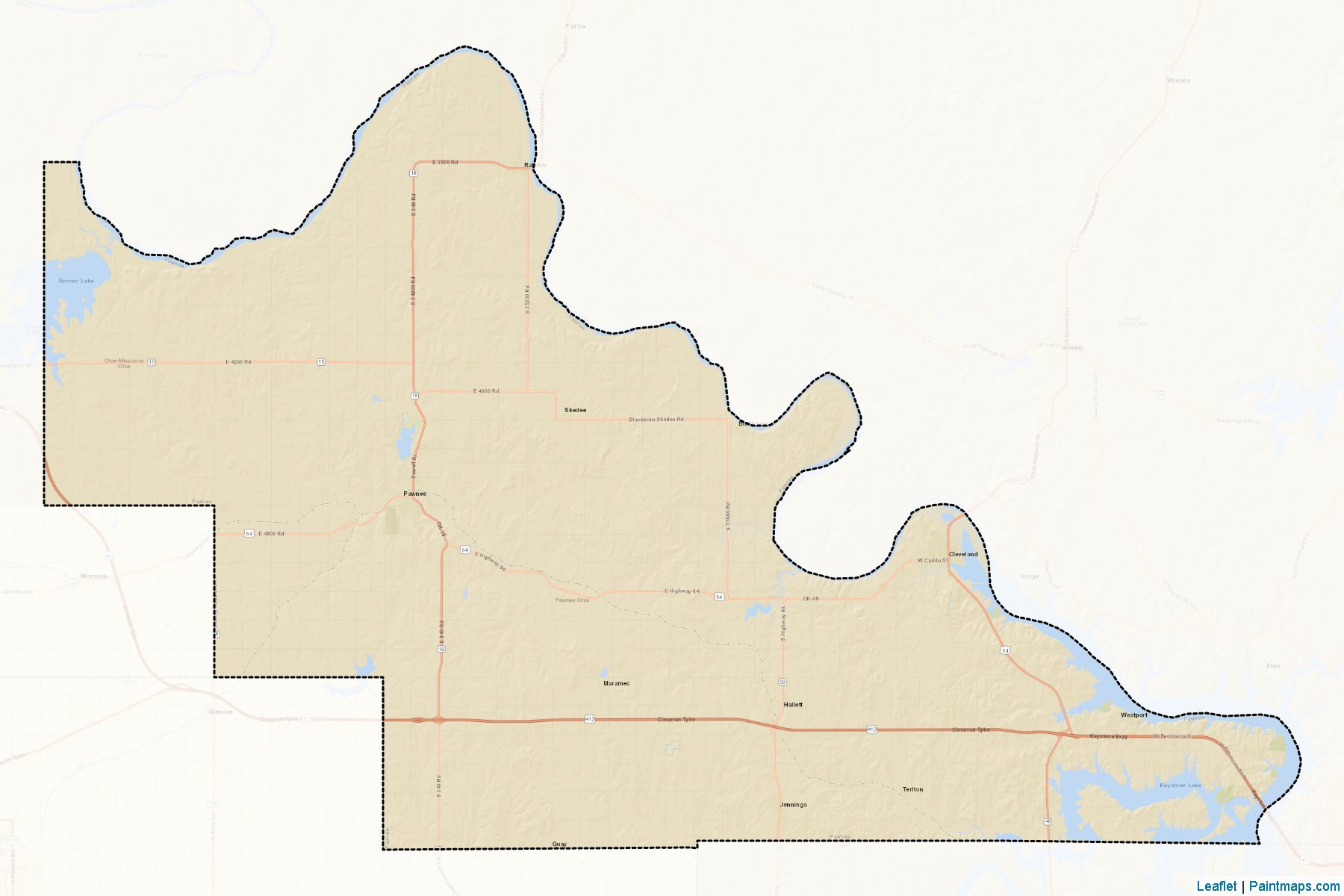 Pawnee (Oklahoma) Map Cropping Samples-2