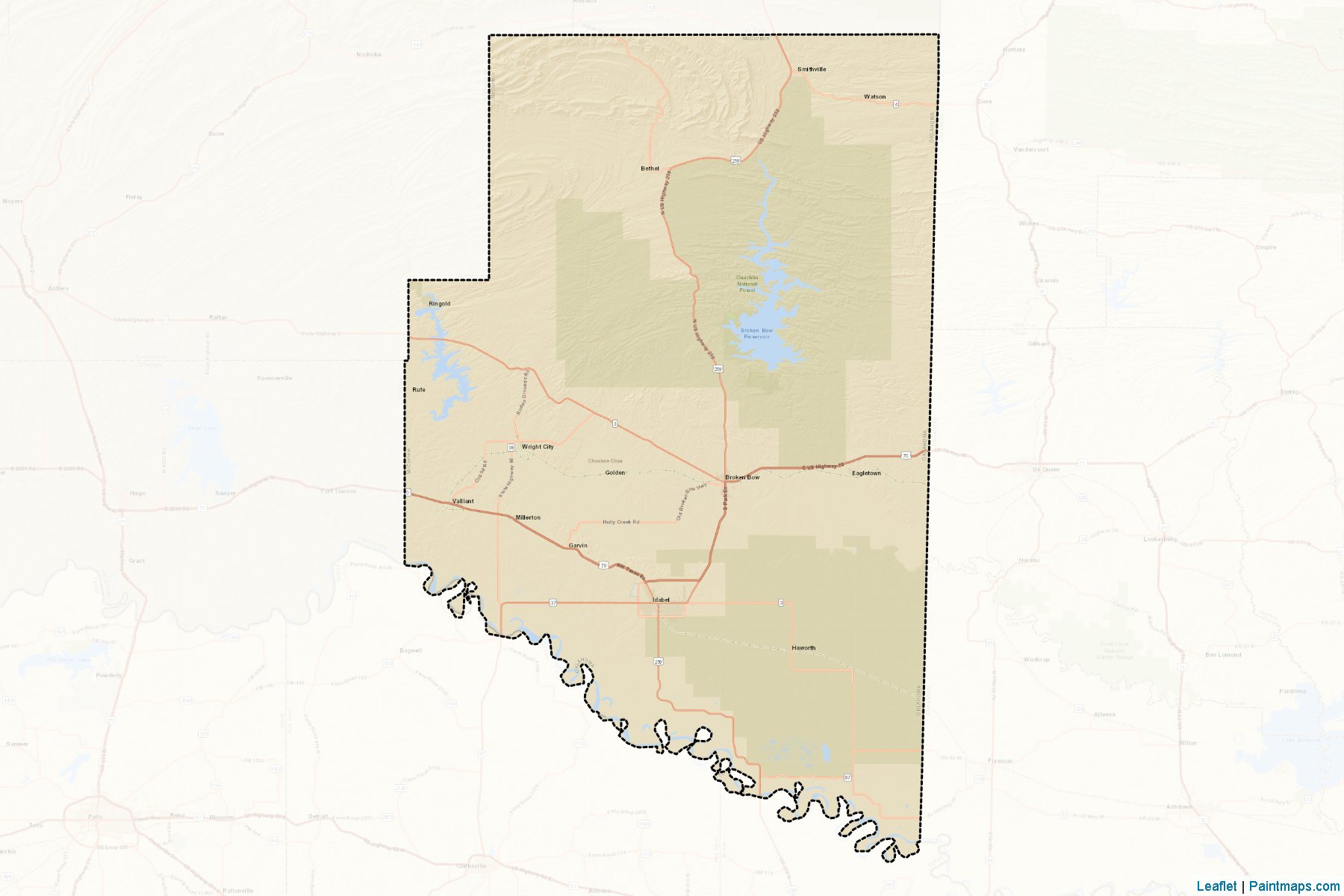 McCurtain (Oklahoma) Map Cropping Samples-2