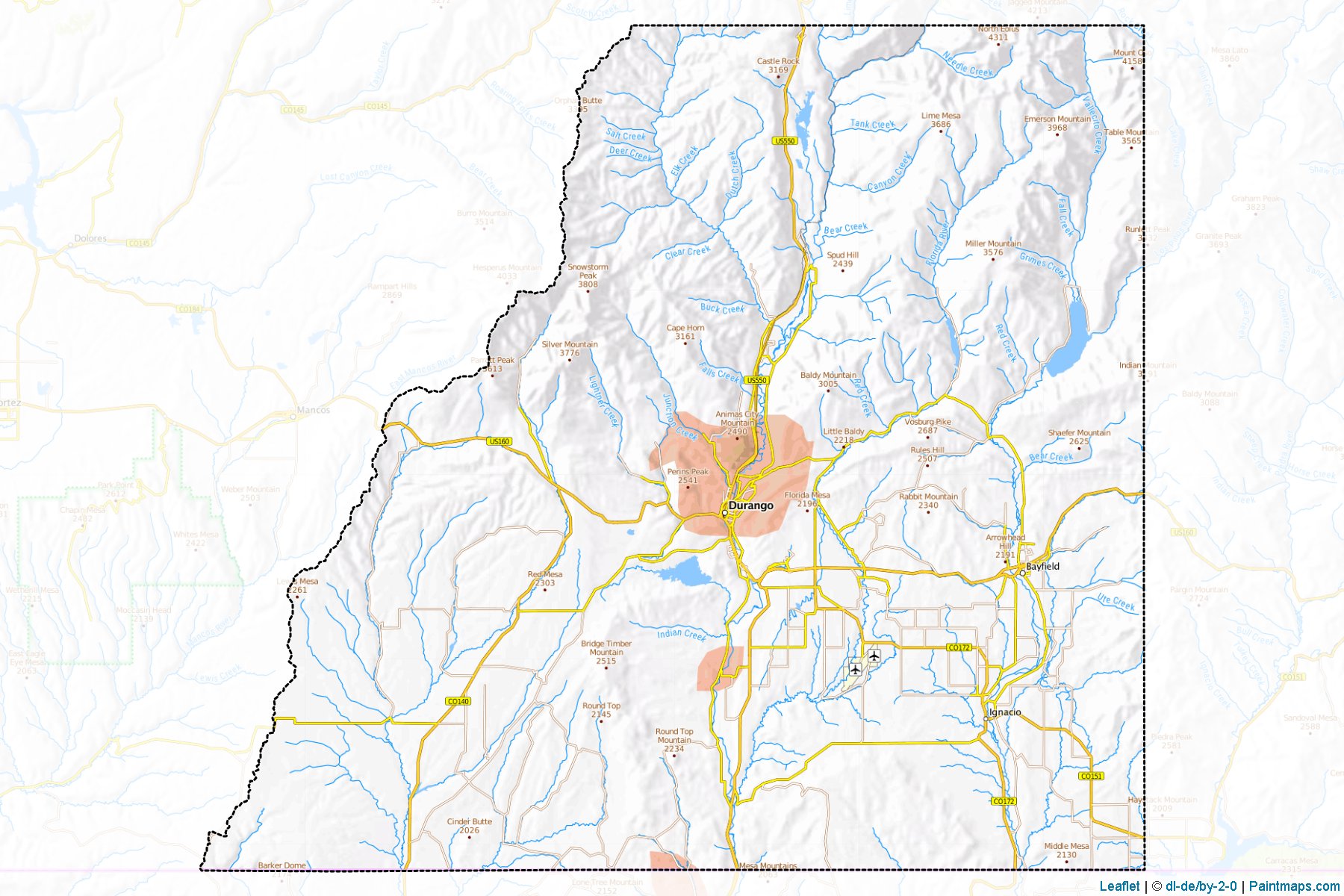 La Plata (Colorado) Map Cropping Samples-1