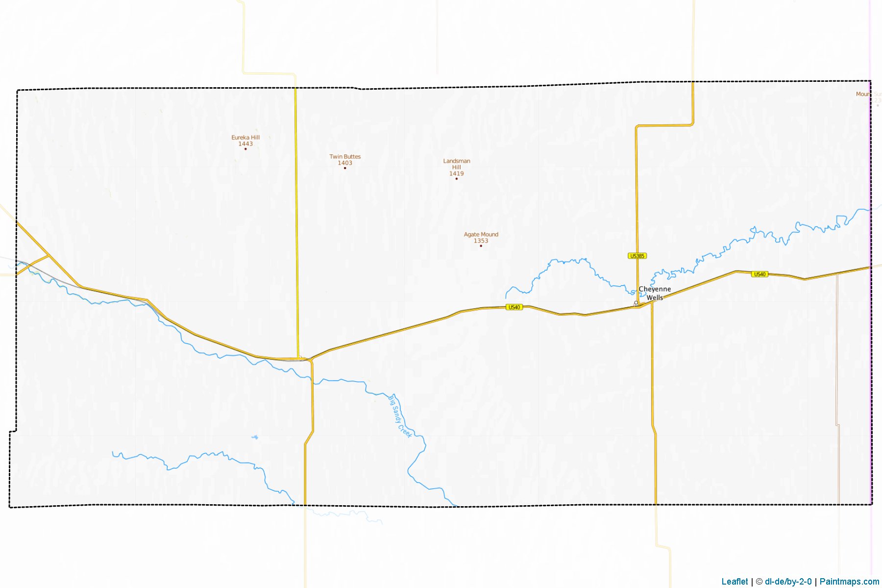 Muestras de recorte de mapas Cheyenne (Colorado)-1