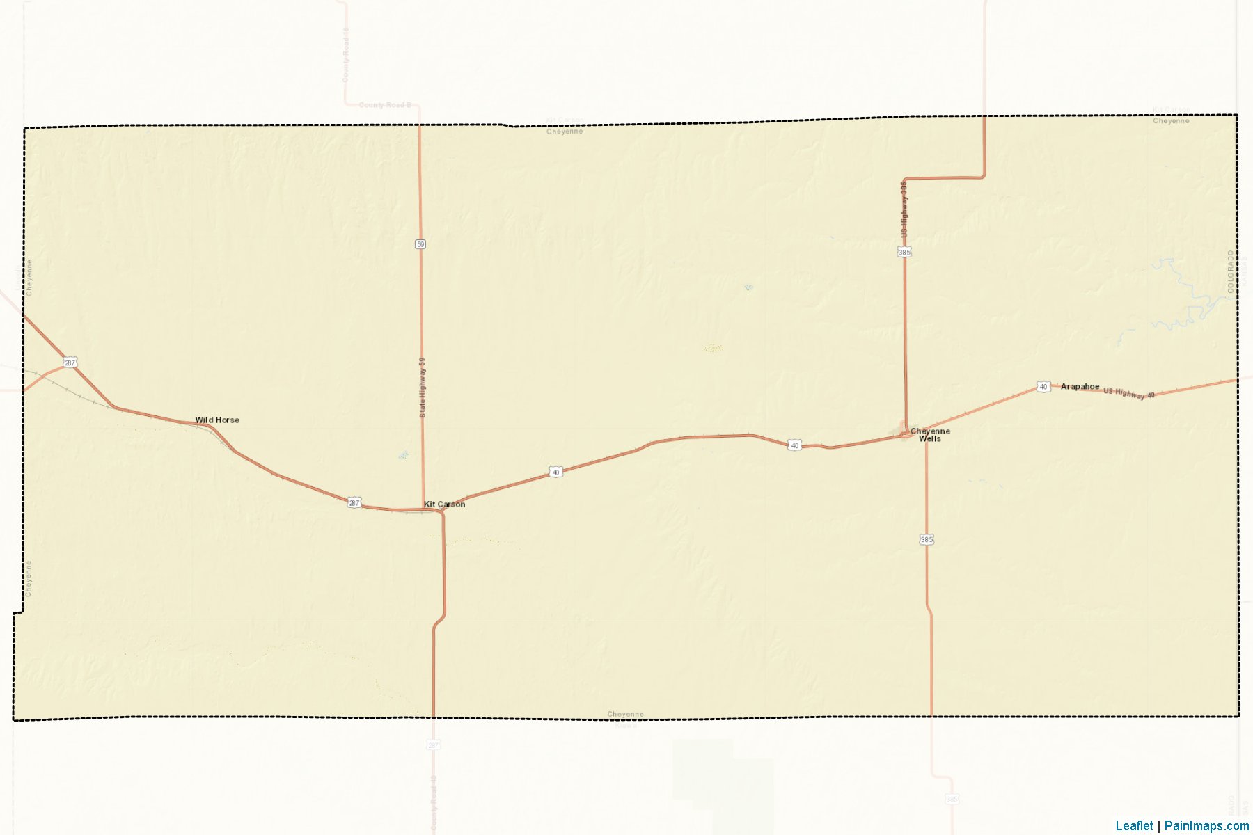 Muestras de recorte de mapas Cheyenne (Colorado)-2