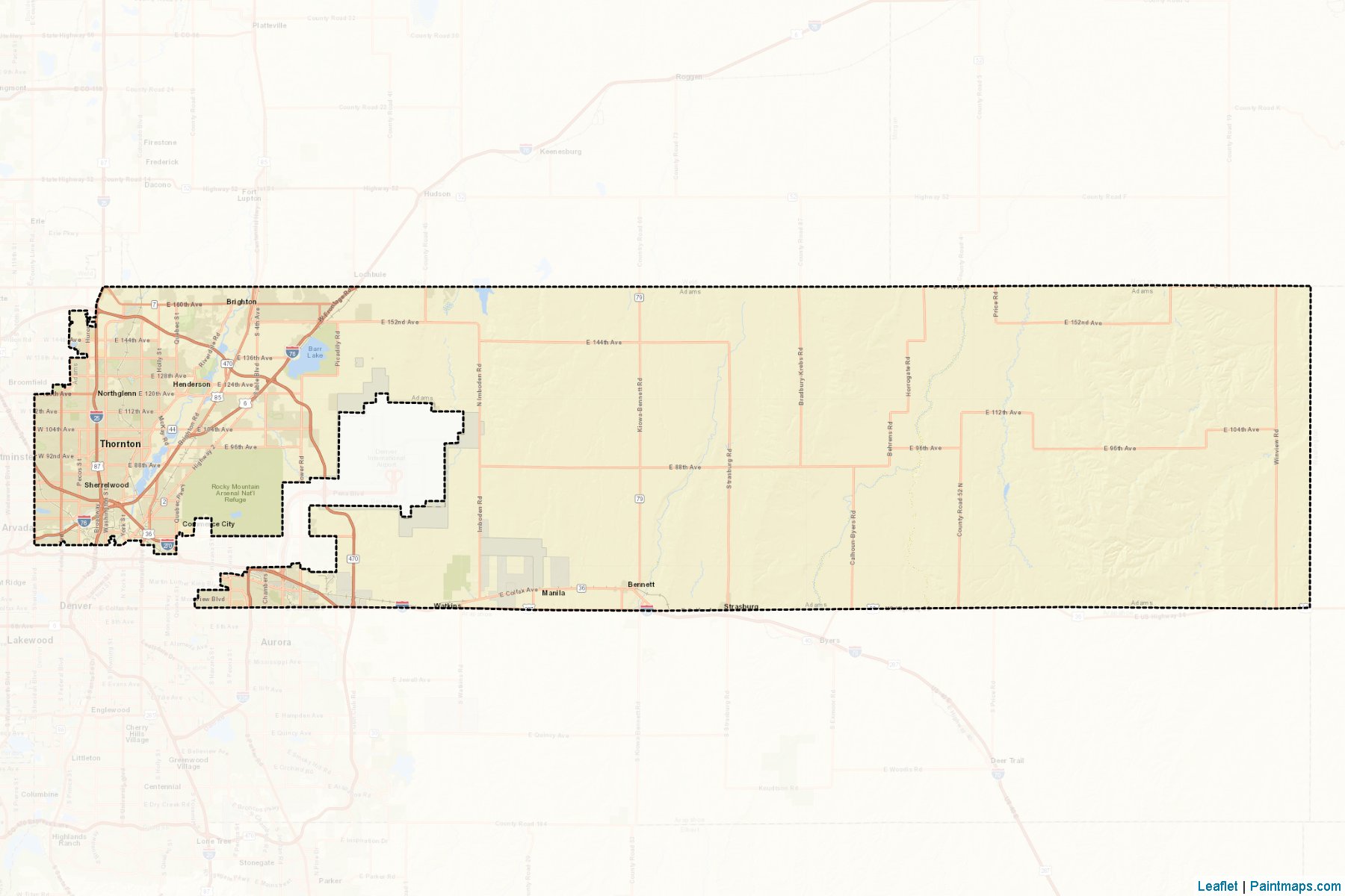 Muestras de recorte de mapas Adams (Colorado)-2